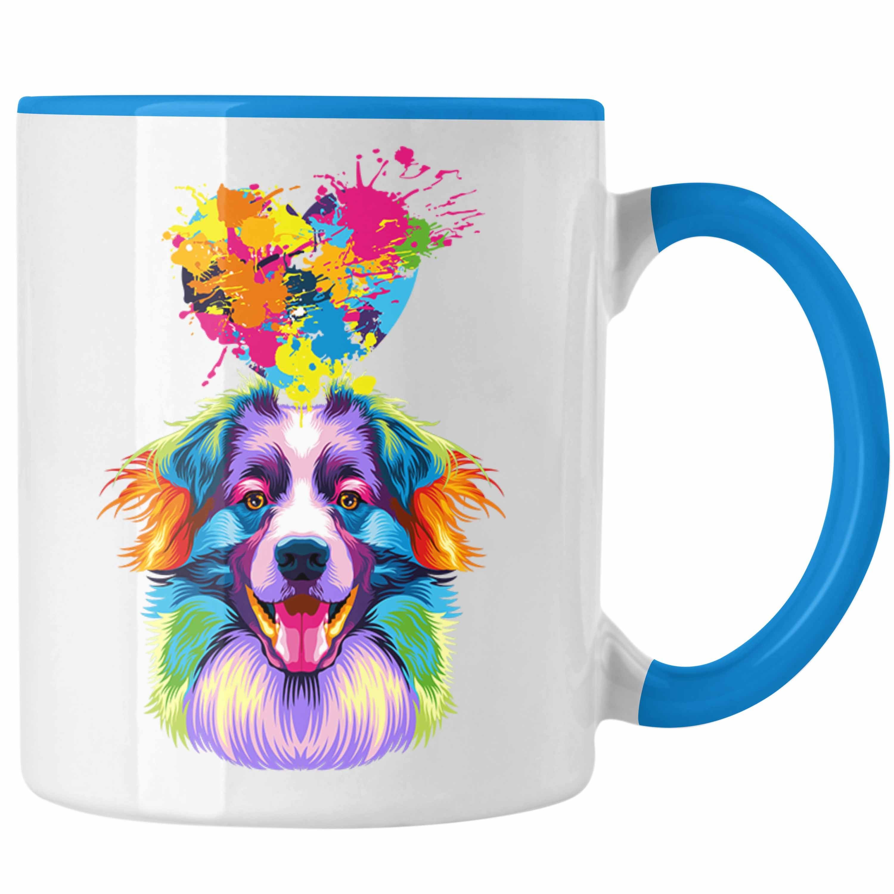 Trendation Tasse Border Collies Herz Farbe Besitzer Tasse Geschenk Lustiger Spruch Gesc Blau