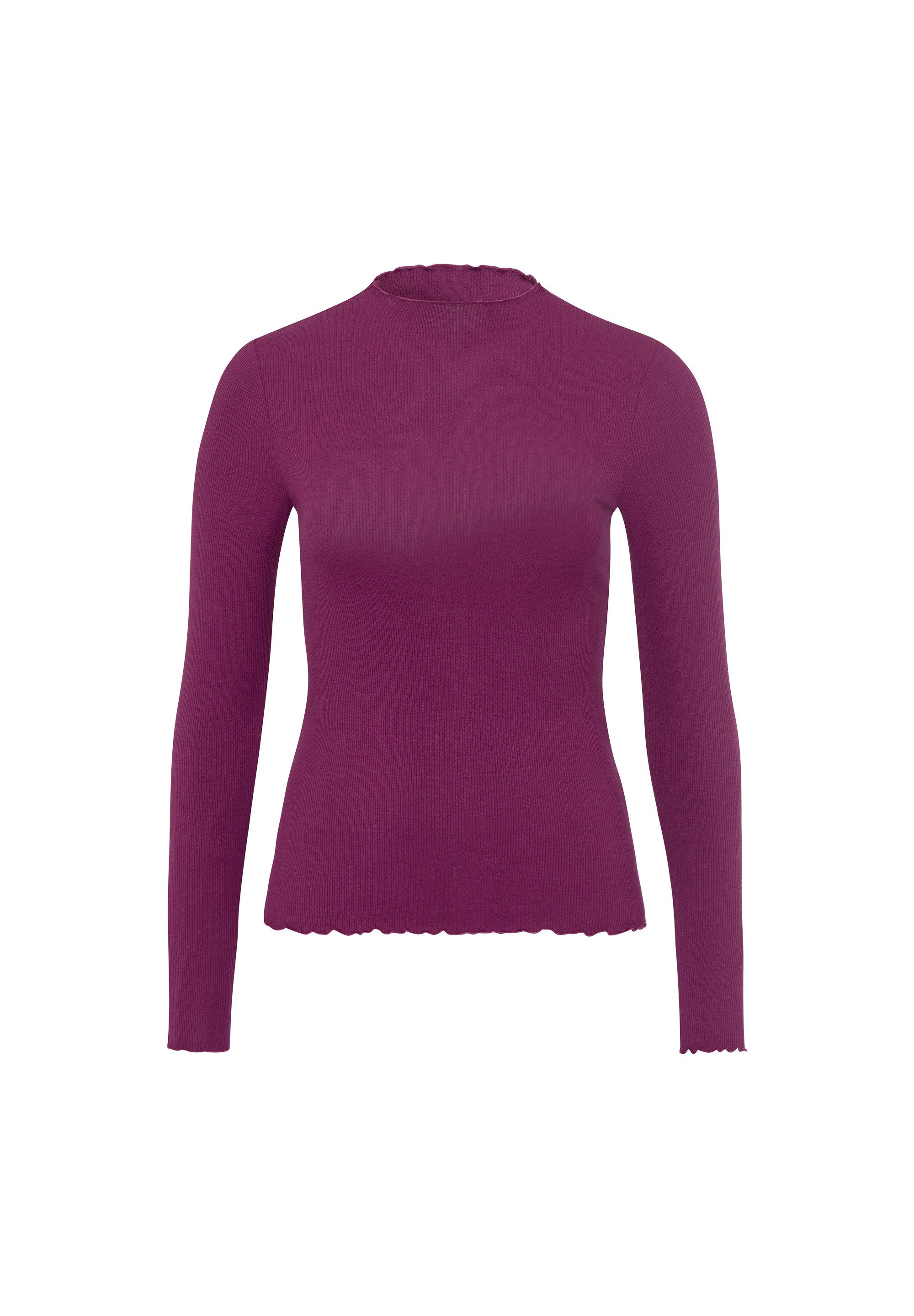 Les Lunes Langarmshirt Fleur Wellensaum, figurbetont, günstig online kaufen