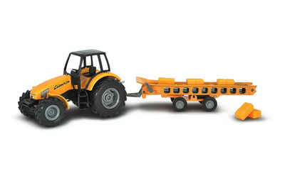 kamelshopping Spielzeug-Traktor Traktor-Fahrzeug mit Schwungmotor, aus Metall und Kunststoff gefertigt, 1:32, ab 3 Jahre