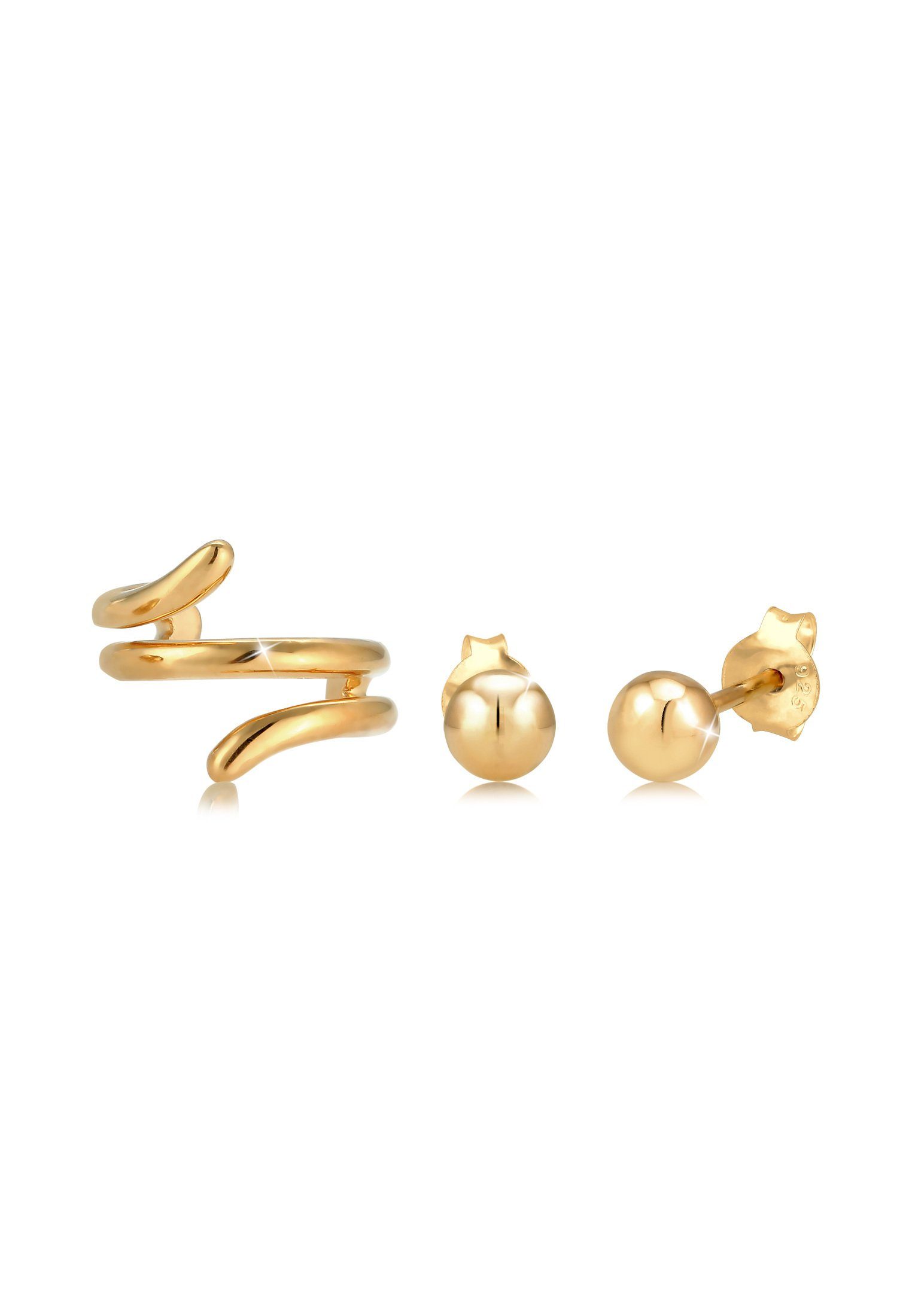 Ohrring-Set Ohrstecker Earcuff 2er Set 925 Sterling Silber