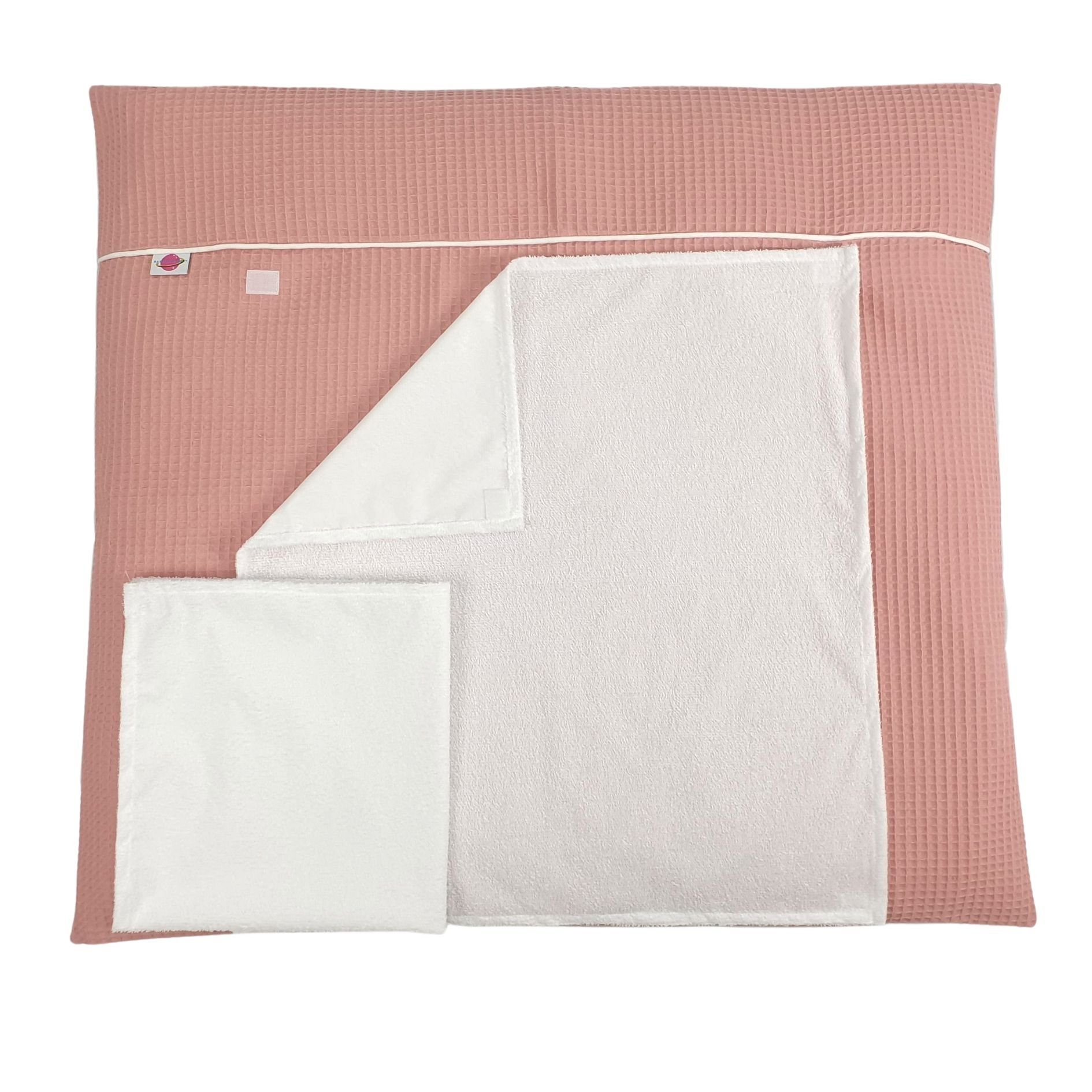 Babymajawelt Wickelauflage Stoff Wickelauflage Waffel Super Soft 70x75 cm, 3 Teile Unifarben (3 Teile, 3-tlg., Wickeltischauflage + 2 Frotteebezüge), Plastikfrei, Waschbar, Weich, Allergiker geeignet, Made in EU