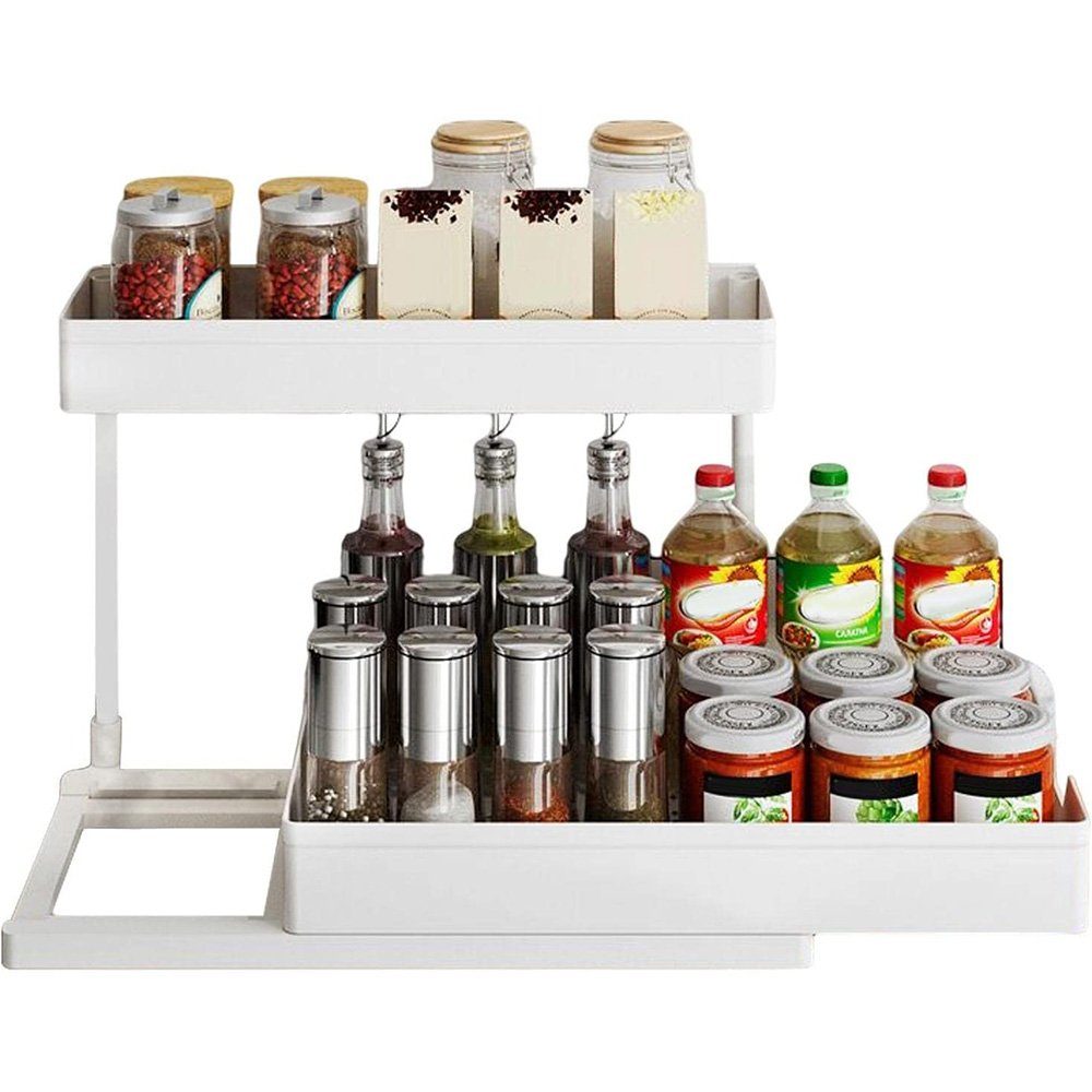 NUODWELL Standregal Unter Waschbecken Regal Herausziehbarer Schrank-Organiz günstig online kaufen