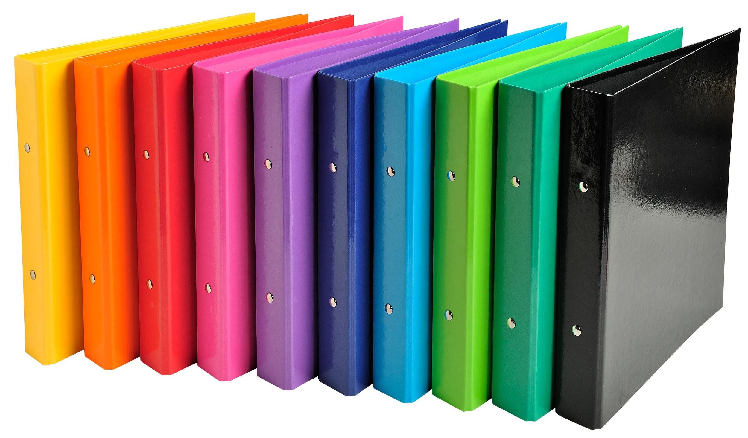 EXACOMPTA Ringbuchmappe 10x Ringbuch Iderama, mit 2 Ringen 25mm, A5 - Farben sortiert - 51029E, Ringbuch/Ordner