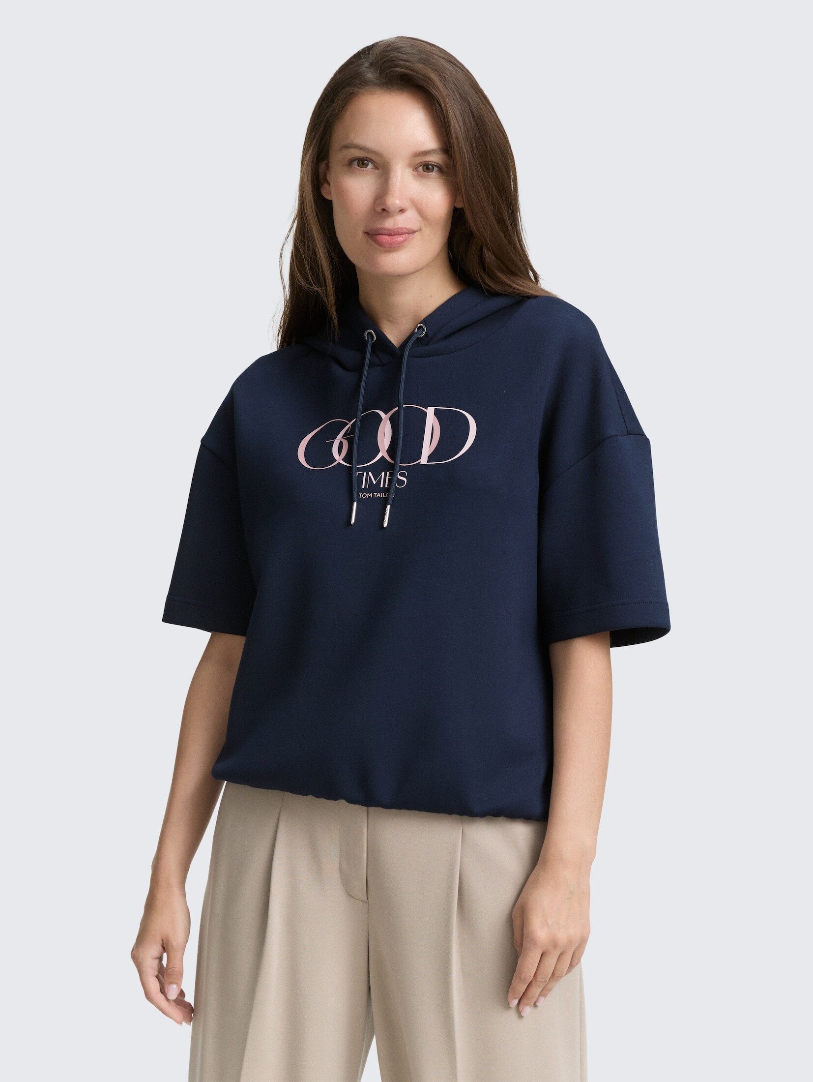 TOM TAILOR Sweatshirt Strick & Sweatshirts Hoodie Sweatshirt aus Scuba günstig online kaufen