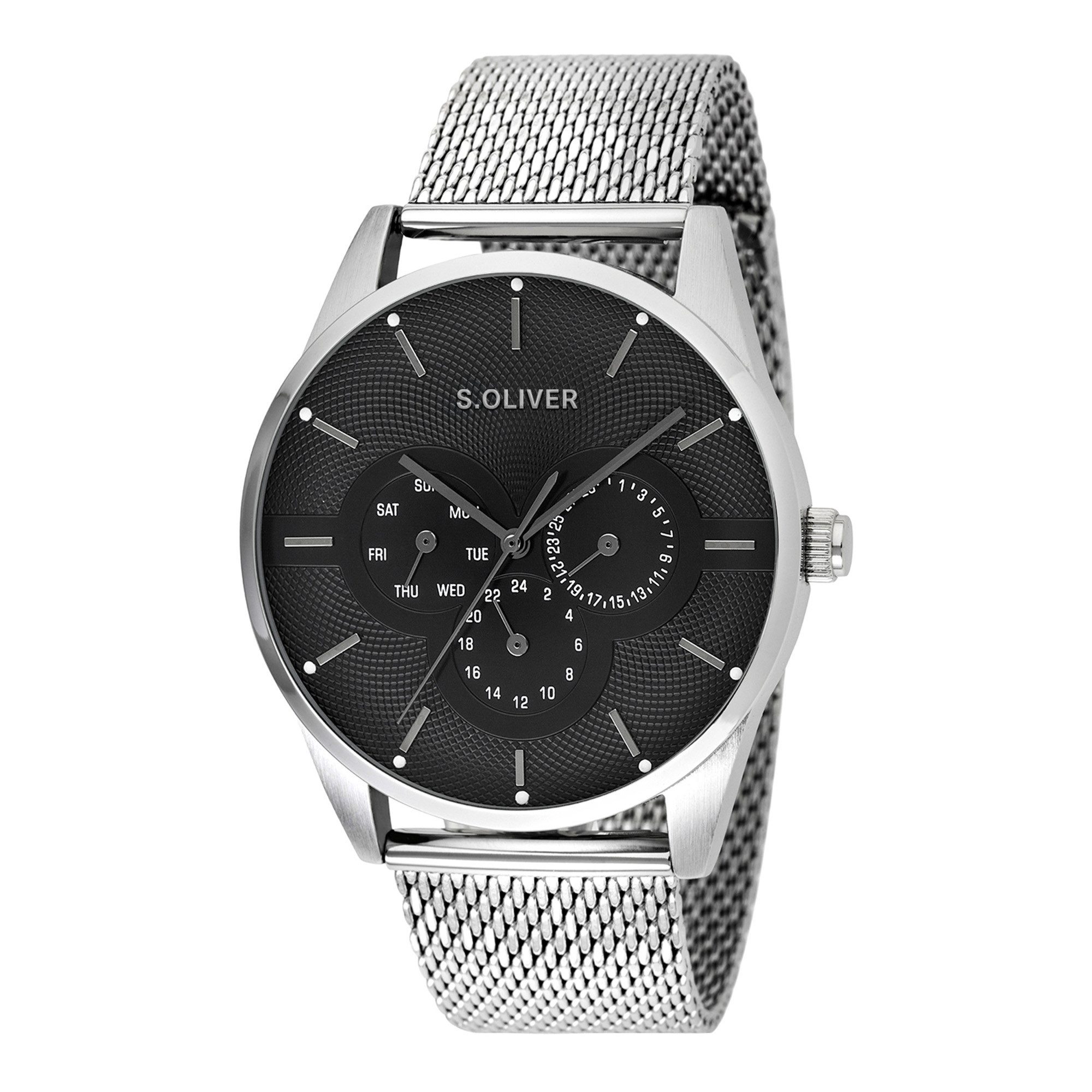 s.Oliver Quarzuhr Round Basic Edelstahl