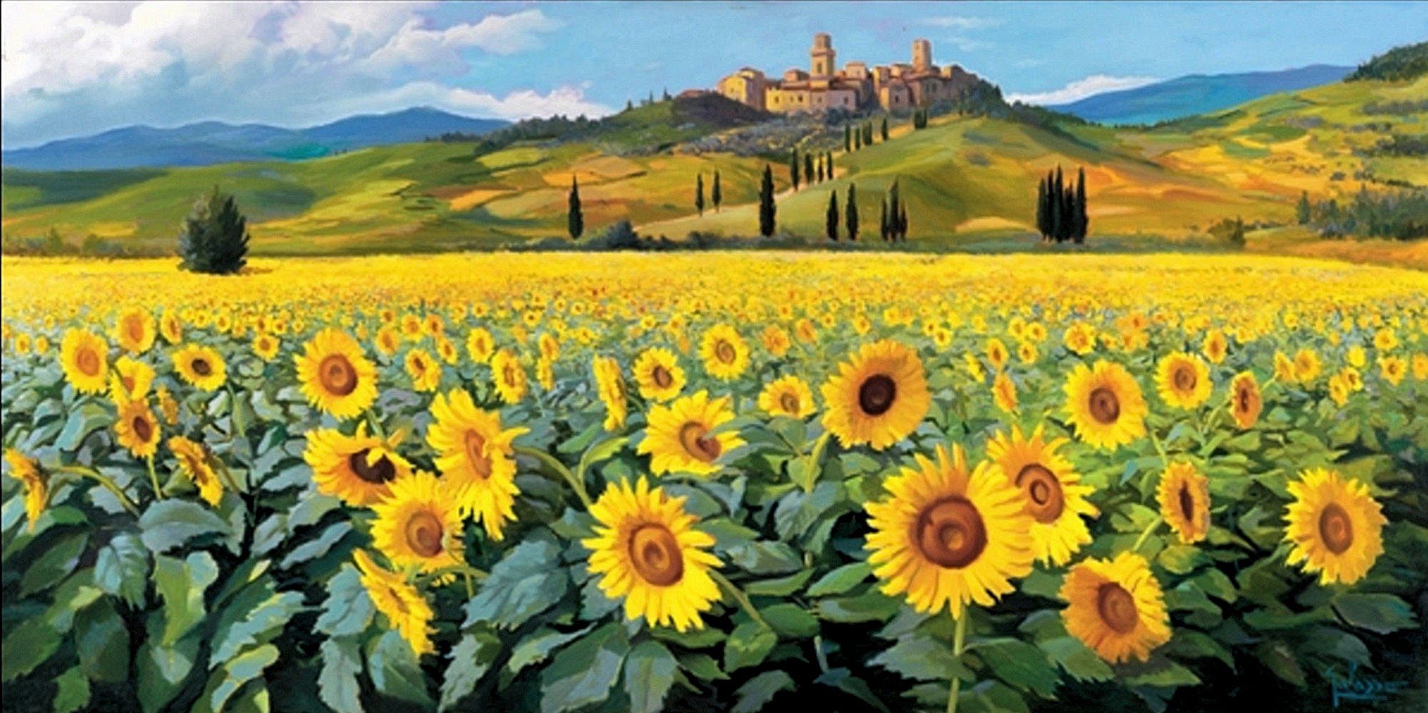 Home affaire Kunstdruck »Girasoli«, (1 Stück)-Otto