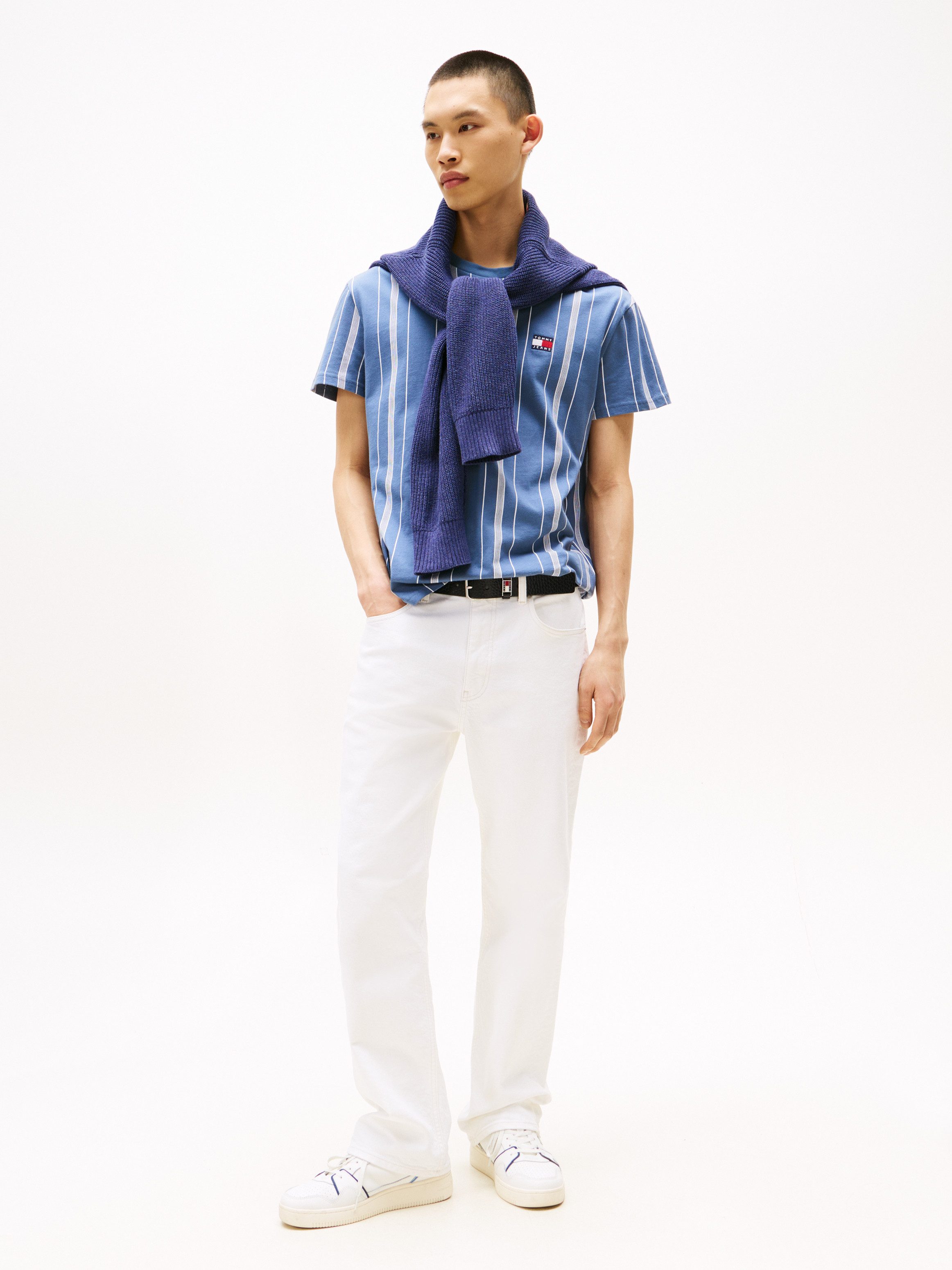 Tommy Jeans T-Shirt TJM REG VERT STRIPE SS TEE modisch gestreift günstig online kaufen