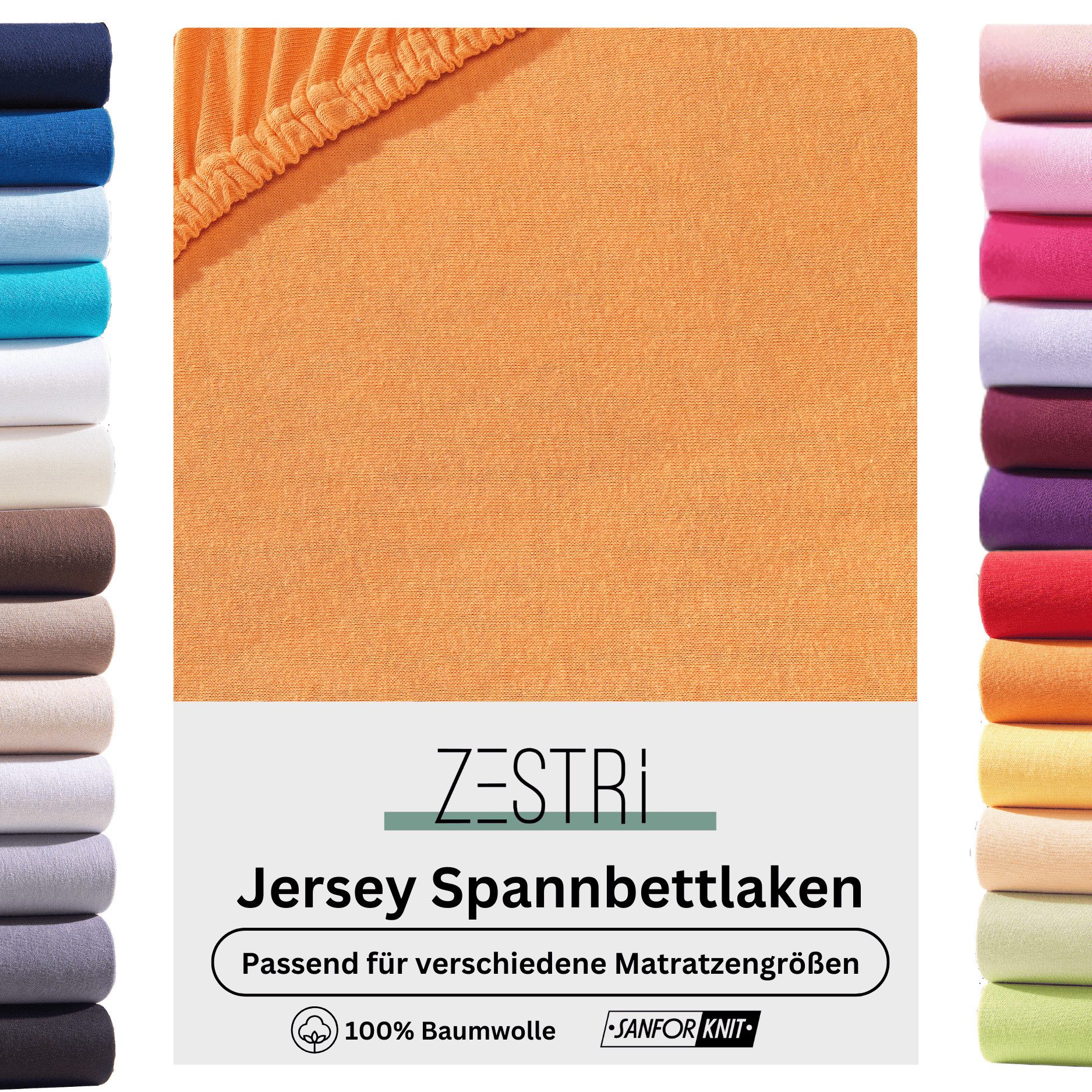 Zestri Spannbettlaken für Boxspringbett Wasserbett Topper & Matratzen Jerse günstig online kaufen