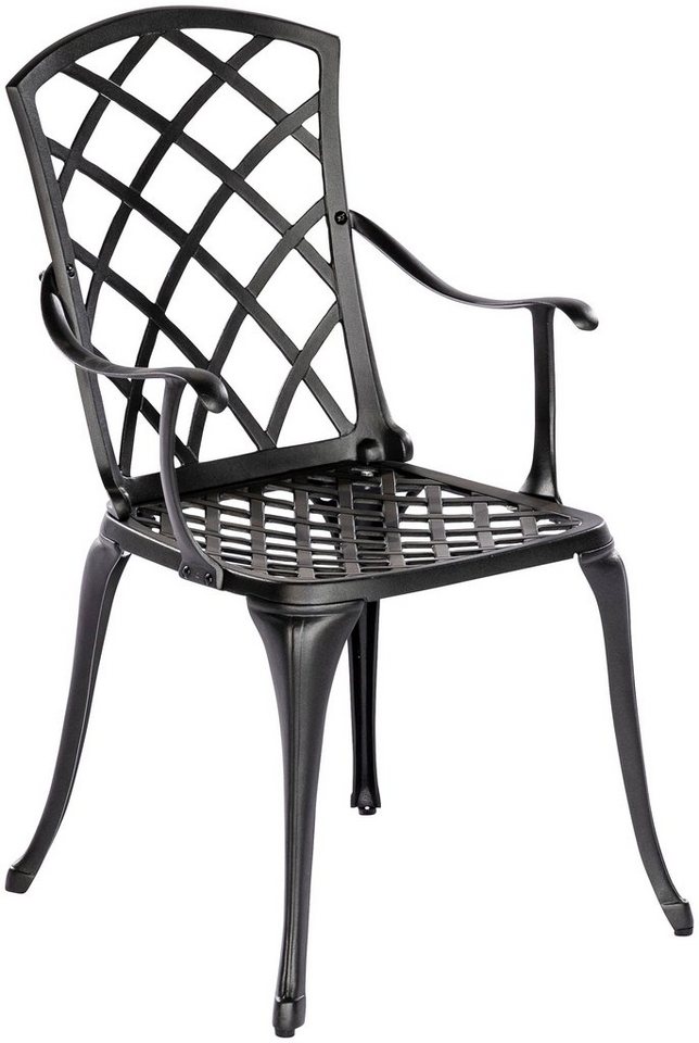 MERXX Gartenstuhl Rhodos (1 St), Aluminiumguss, Ausgefallenes Muster in der  Sitz- und Rückenfläche