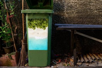 MuchoWow Wandsticker Strand - Bäume - Afrika (1 St), Mülleimer-aufkleber, Mülltonne, Sticker, Container, Abfalbehälter