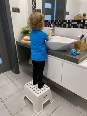 Sarcia.eu Tritthocker BOLMEN weißer rutschfester Kindertritt IKEA