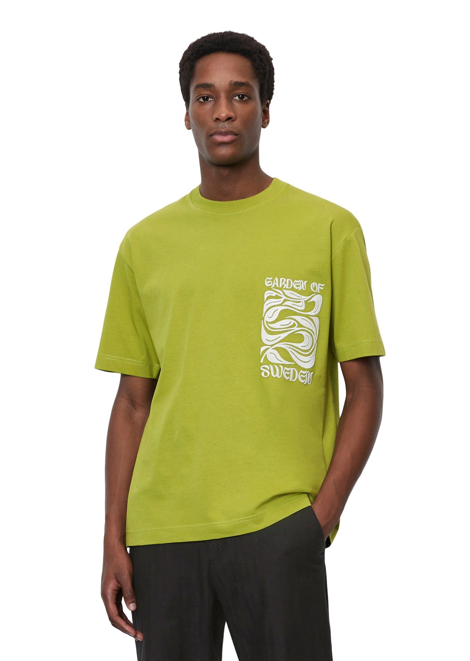 Marc O'Polo T-Shirt aus reiner Bio-Baumwolle grün