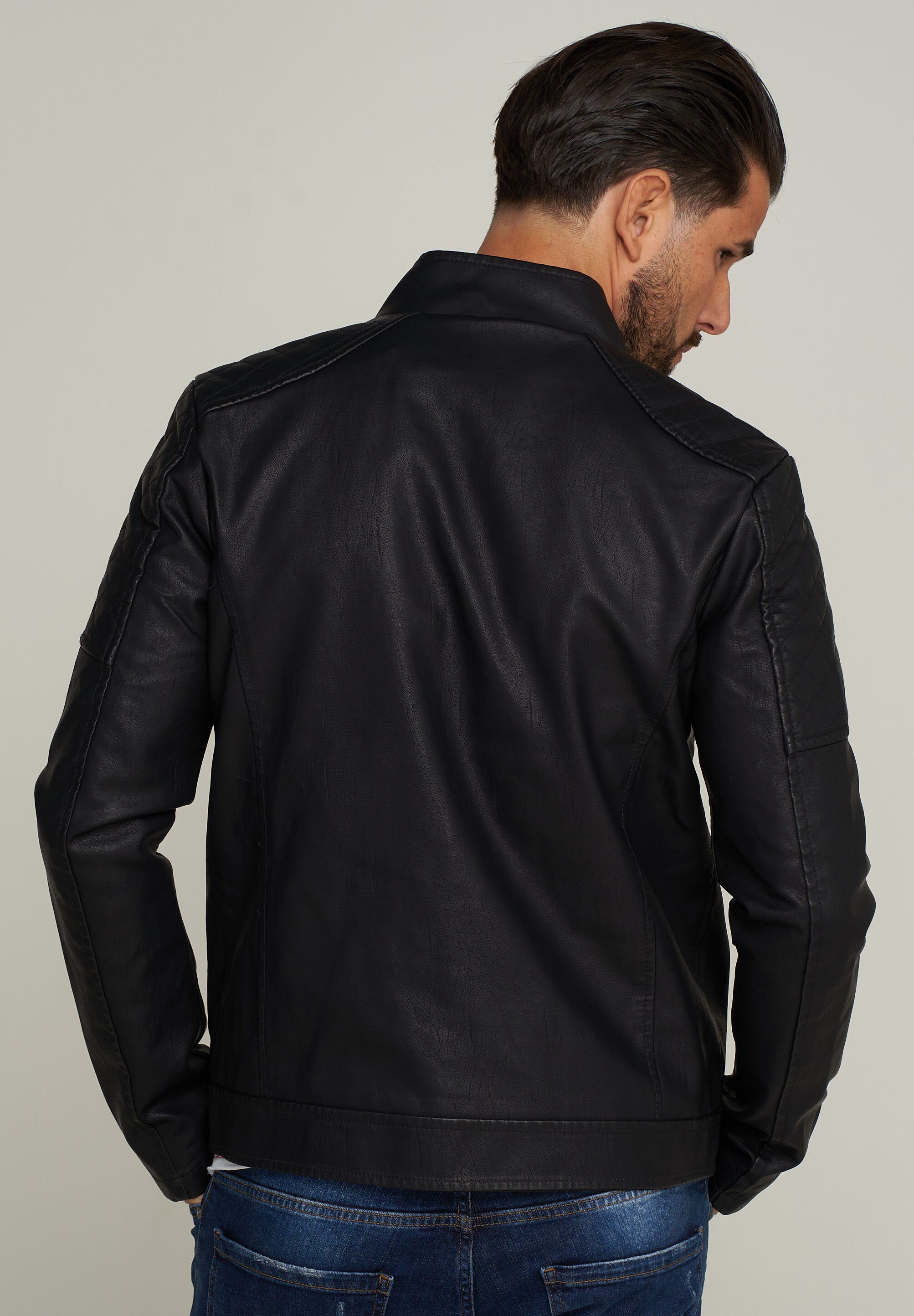 SOULSTAR Lederimitatjacke MJMEZZANO im Bikerjacken-Stil