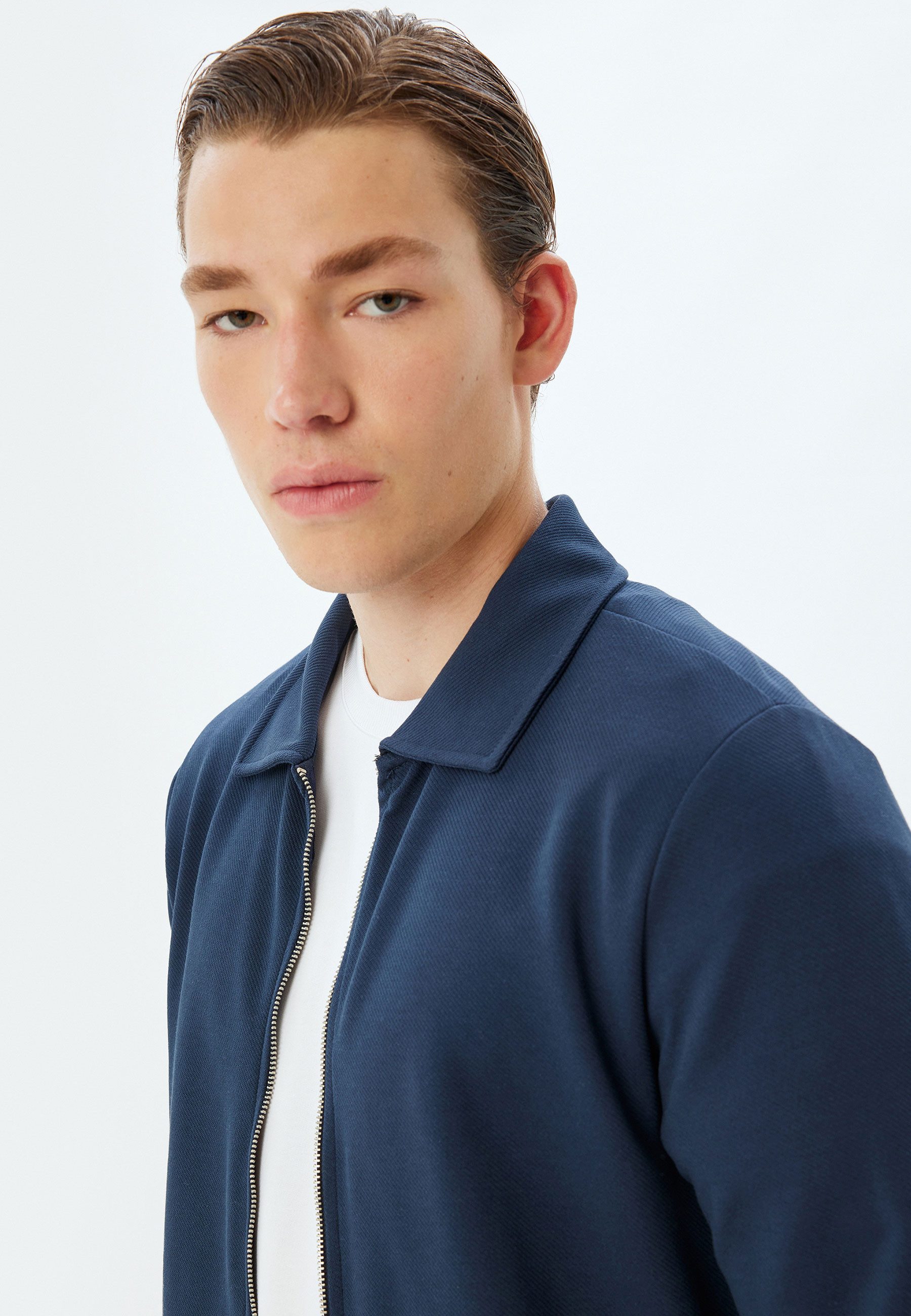 Hemdjacke Regular Mit Reißverschlussdetail