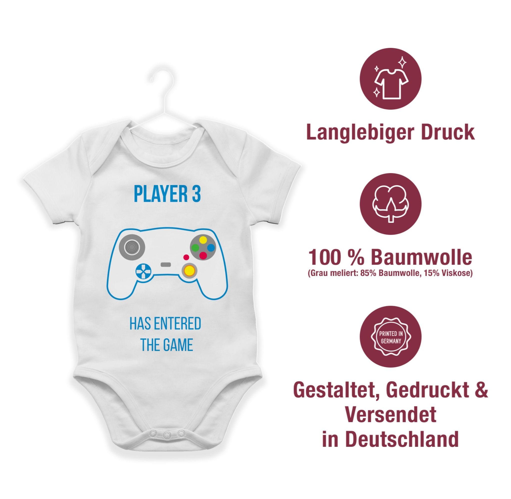 Shirtracer entered the Baby weiß Trends Weiß has Aktuelle game 2 Player Shirtbody 3 Controller