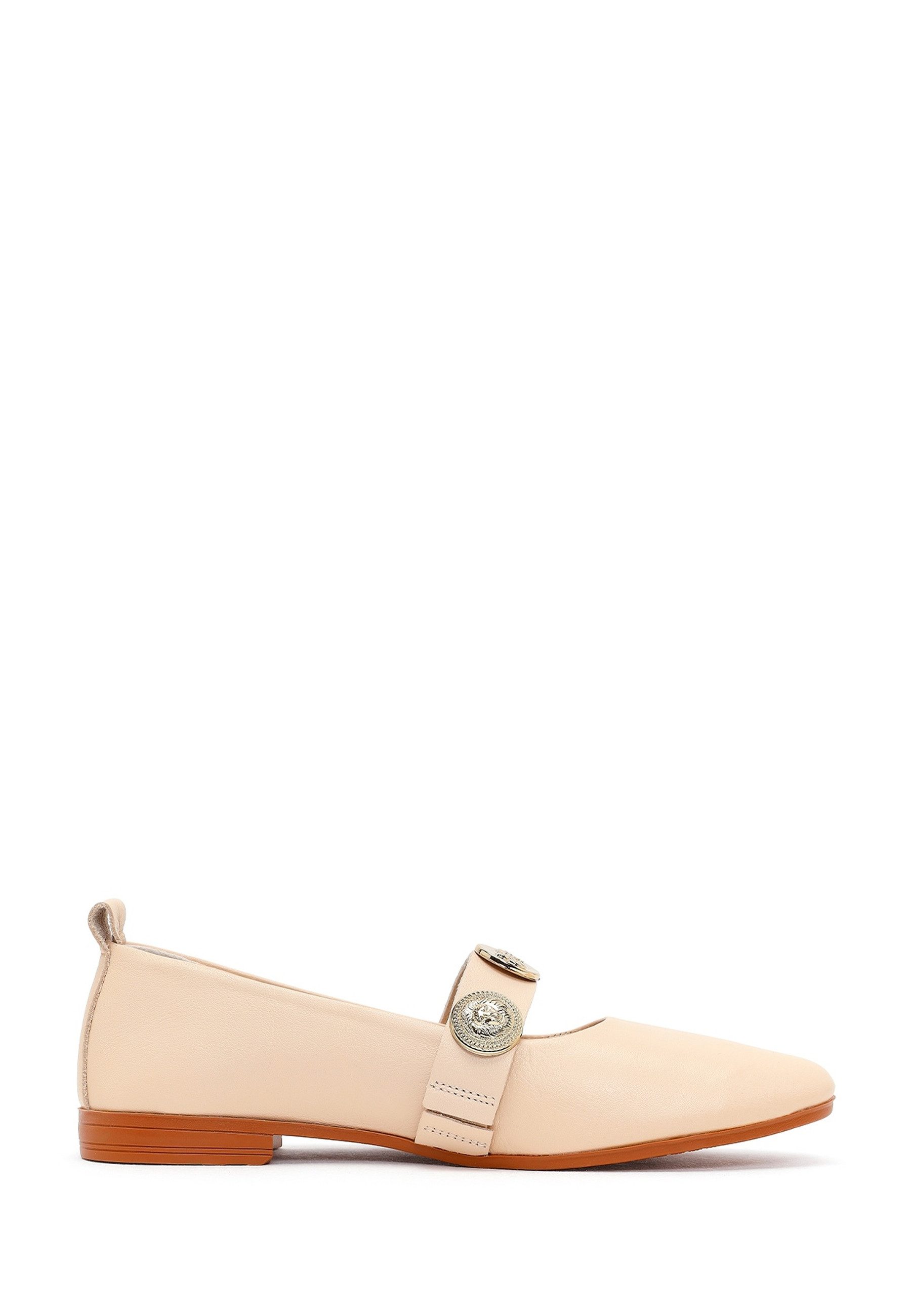 Derimod Ballerinas aus Leder Ballerina Echtes Leder, Lederfutter, TPU-Sohle, Dekorativer Riemen, Slip-On – Bild 2 von 5