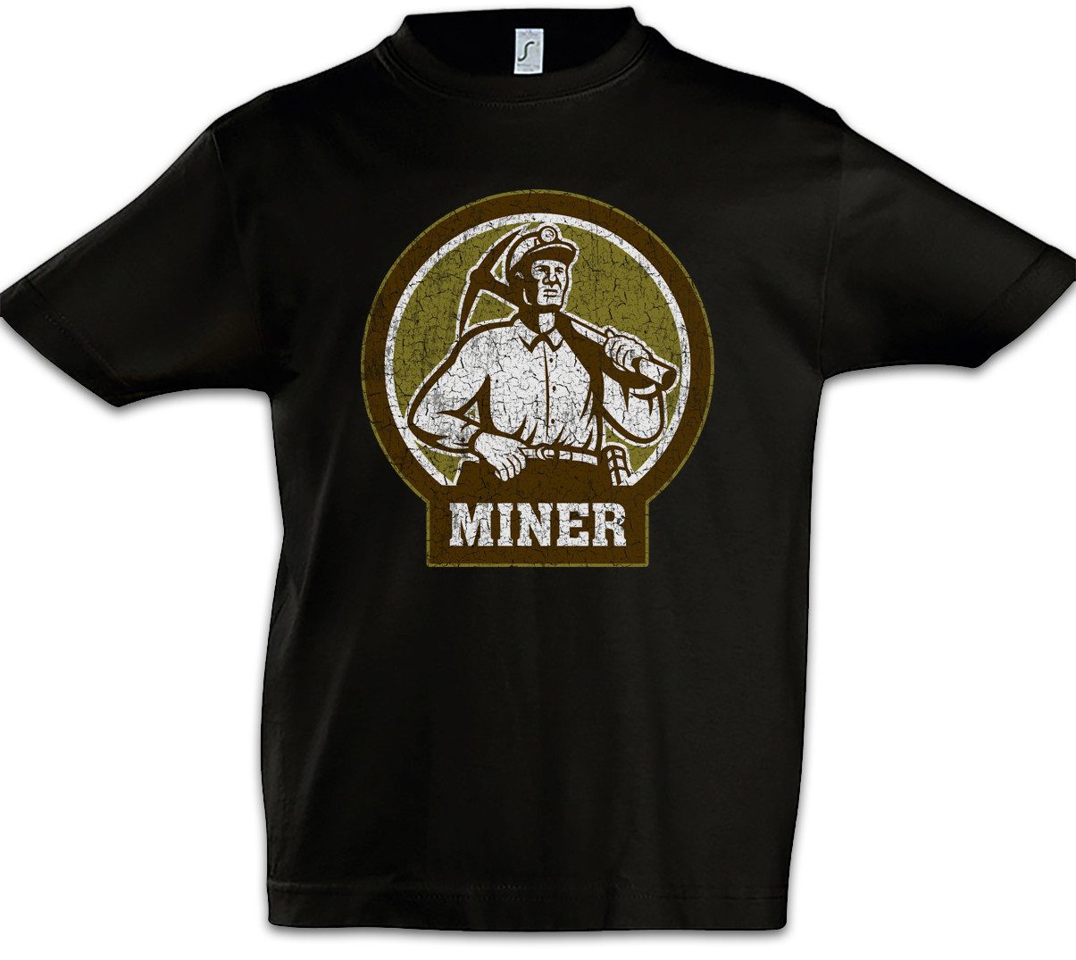 Urban Backwoods Print-Shirt Miner VII Kinder T-Shirt Bergarbeiter Bergmann Kumpel Mine (1-tlg) Grubenarbeiter Bergbau Bergleute Coal