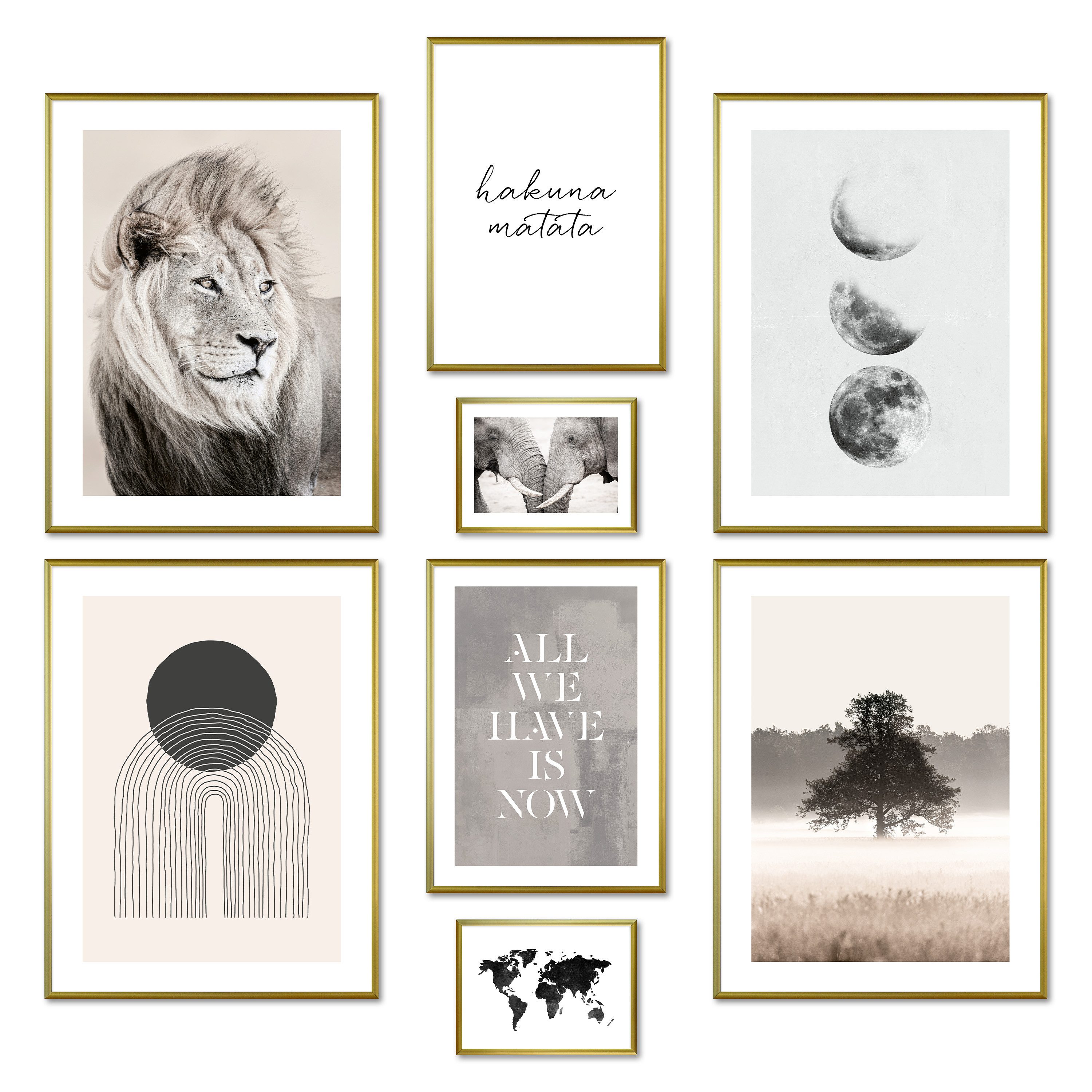 ARTFAVES Bilder-Collage Poster Set - BEIGE günstig online kaufen