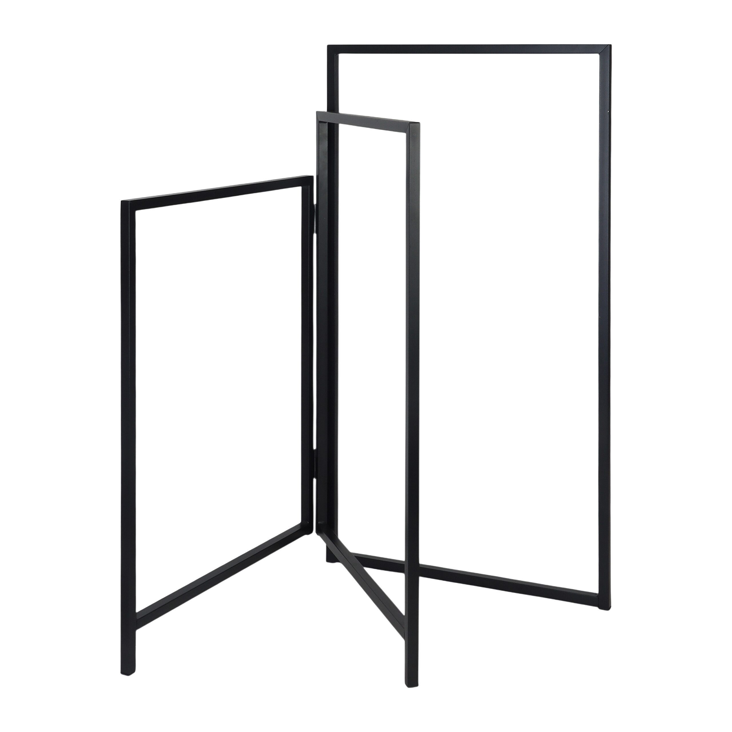 relaxdays Handtuchständer Faltbarer Handtuchhalter 3 Stangen, schwarz günstig online kaufen