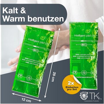 TK Gruppe Kalt-Warm-Kompresse 2er Set Warmkompresse/Kaltkompresse - Kompresse Gelkissen grün, 2er Set 2-tlg., 2x 29cm x 12cm, Mikrowelle geeignet / Wiederverwendbar