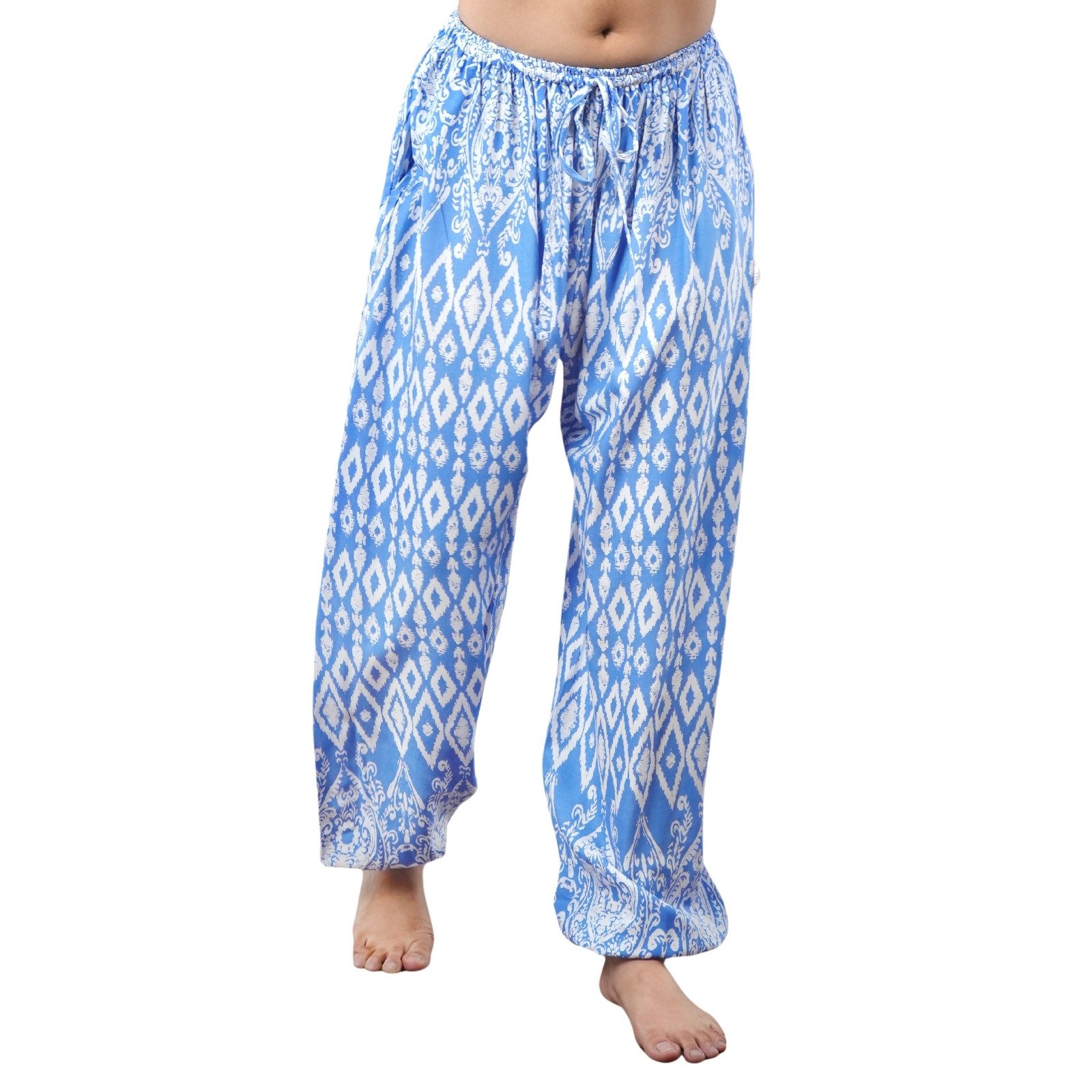 Haremshose Loosefit Muckhose aus 100% Viskose Haremshose Jogger im Lao Tribe Stil