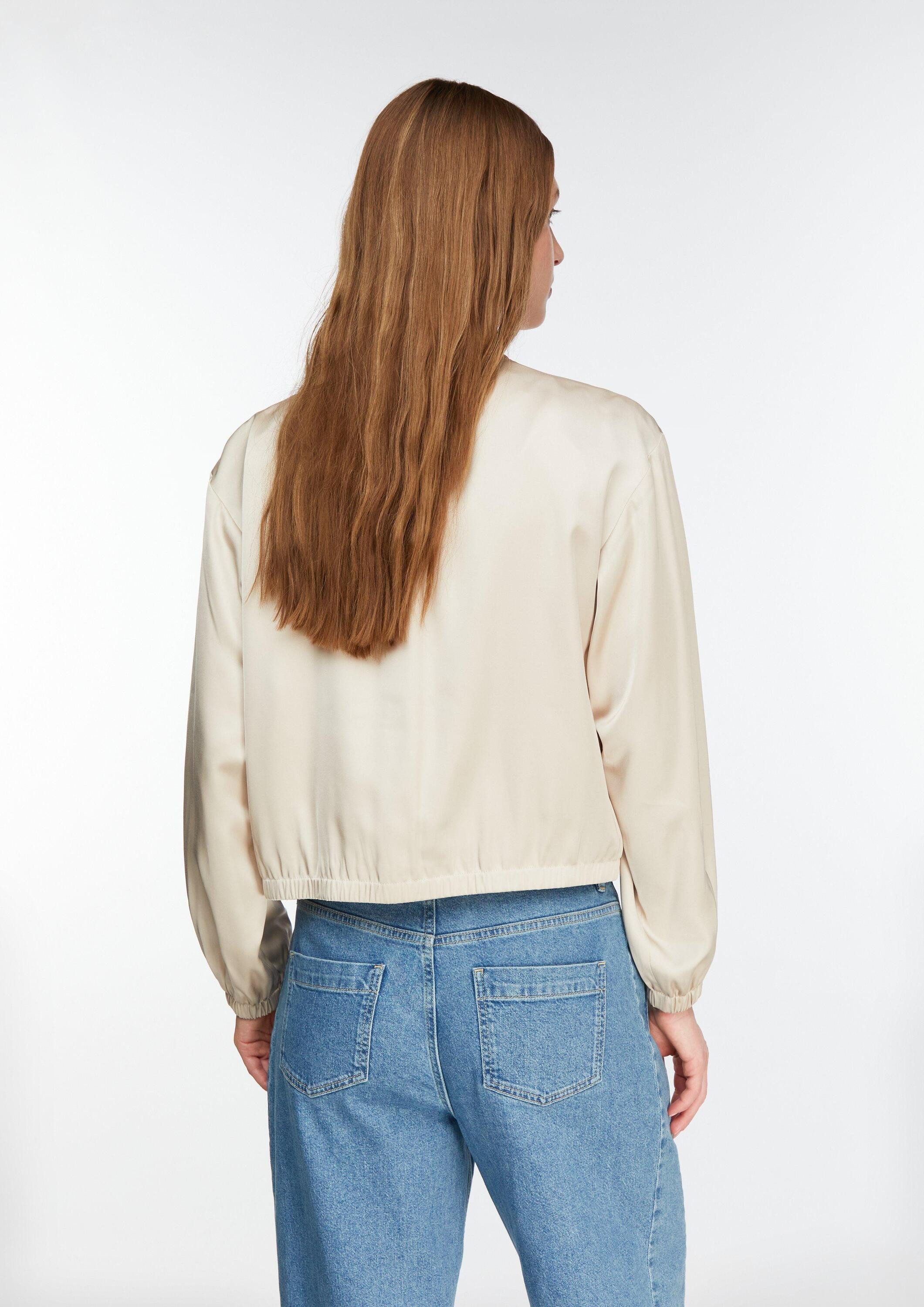 comma Funktionsjacke Indoor-Jacke Blousonjacke aus Satin