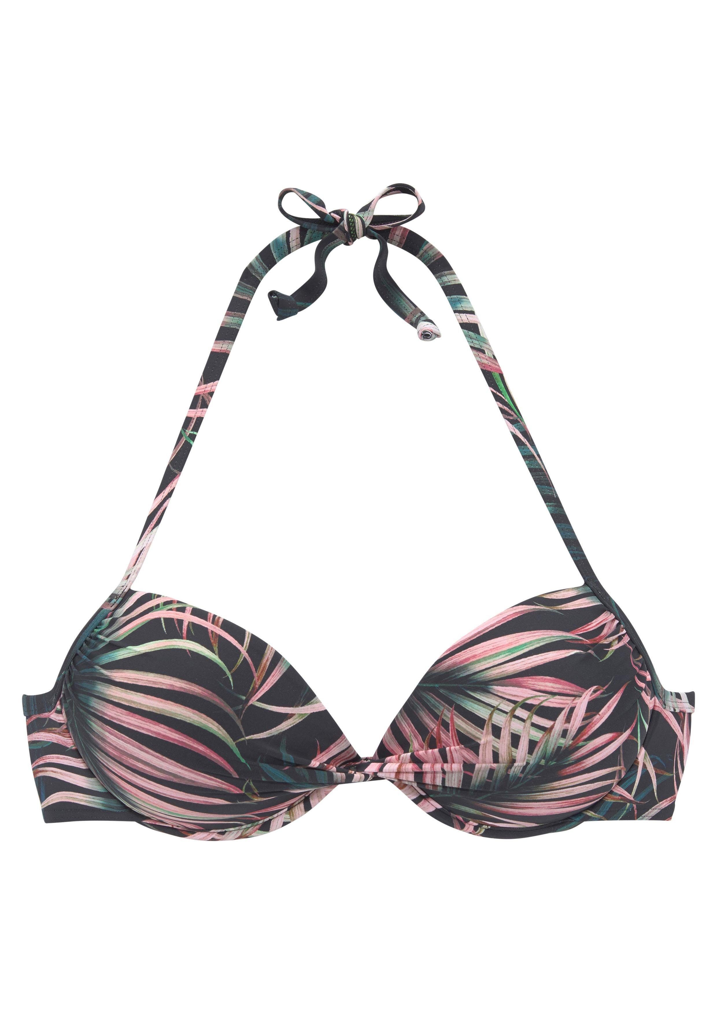 LASCANA Push-Up-Bikini-Top Reese, mit Palmendruck günstig online kaufen