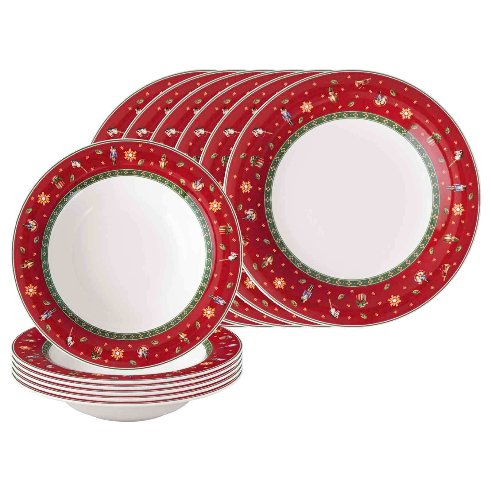 Villeroy & Boch Tafelservice Toy's Delight Tafelservice 12er Set (12-tlg), 6 Personen, Porzellan