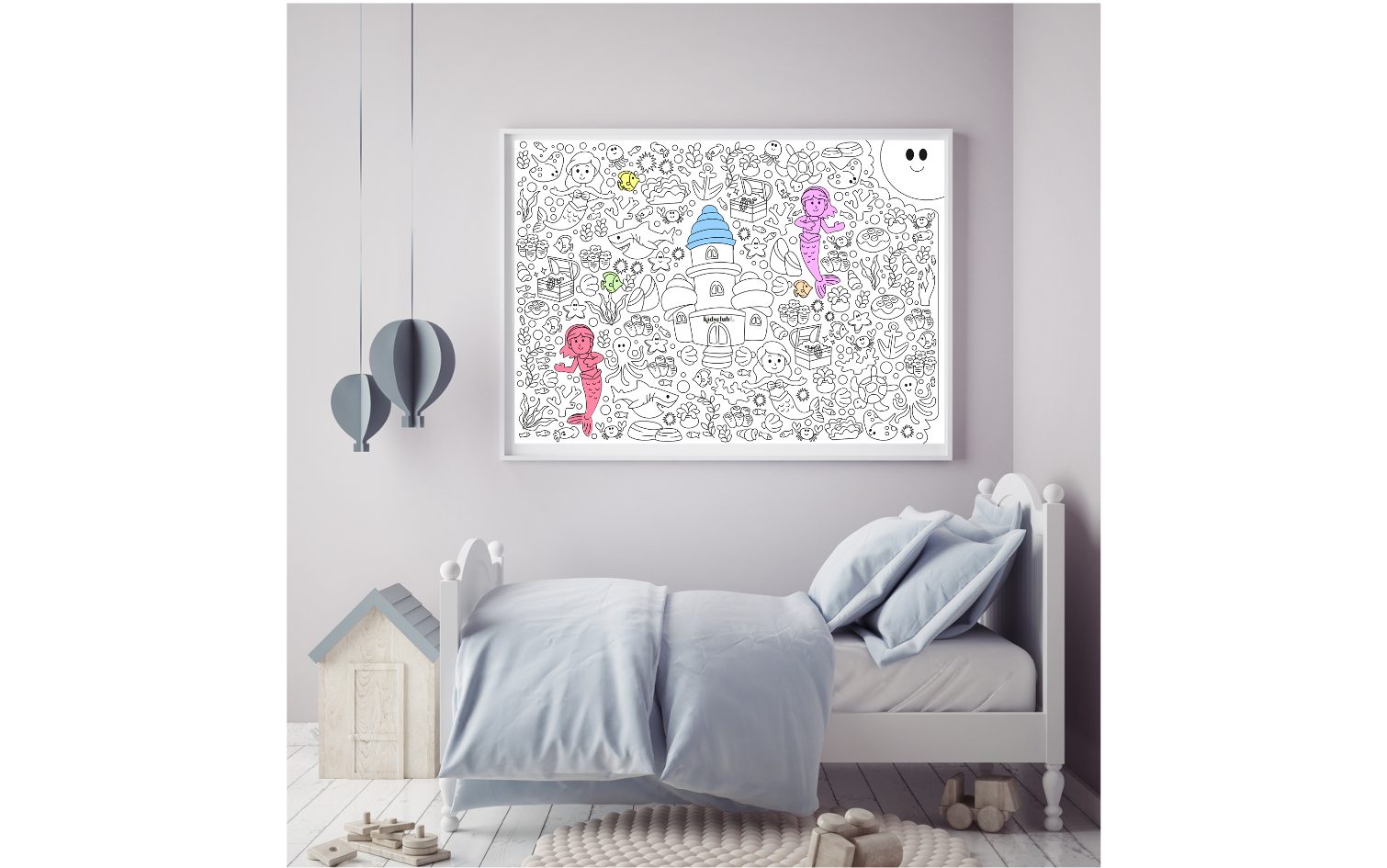Kidsclub & Co. Malvorlage,  Ausmalposter "Meerjungfrauen" - Malen & Kreativität für Kinder