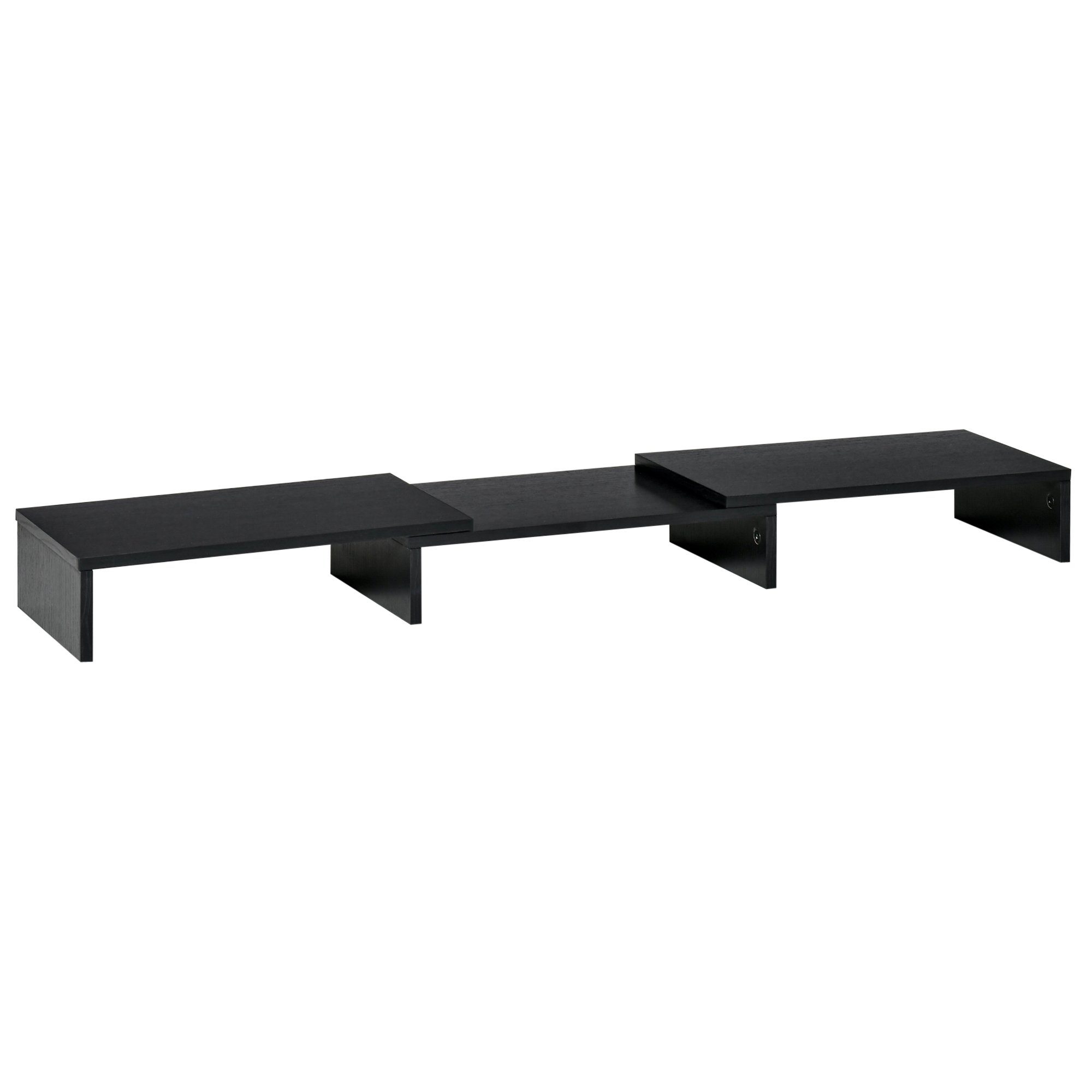 Vinsetto Monitor-Halterung Monitorständer, (Set, 1-tlg., Monitorständer, Monitorständer verstellbar doppelter Bildschirmständer Holzregal)