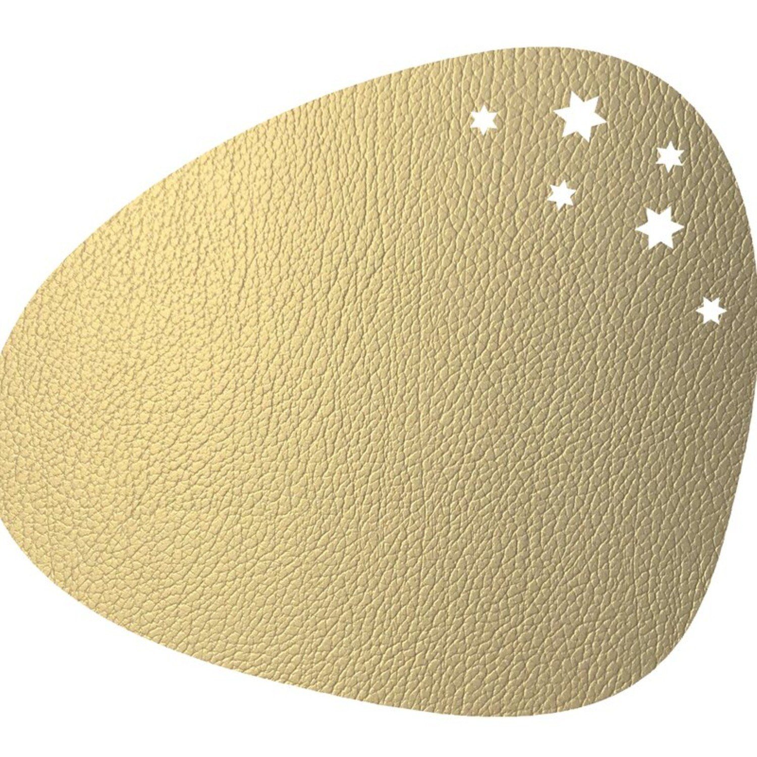 LIND DNA Platzset Lind DNA Tischset Curve Star L Hippo gold 37x44cm