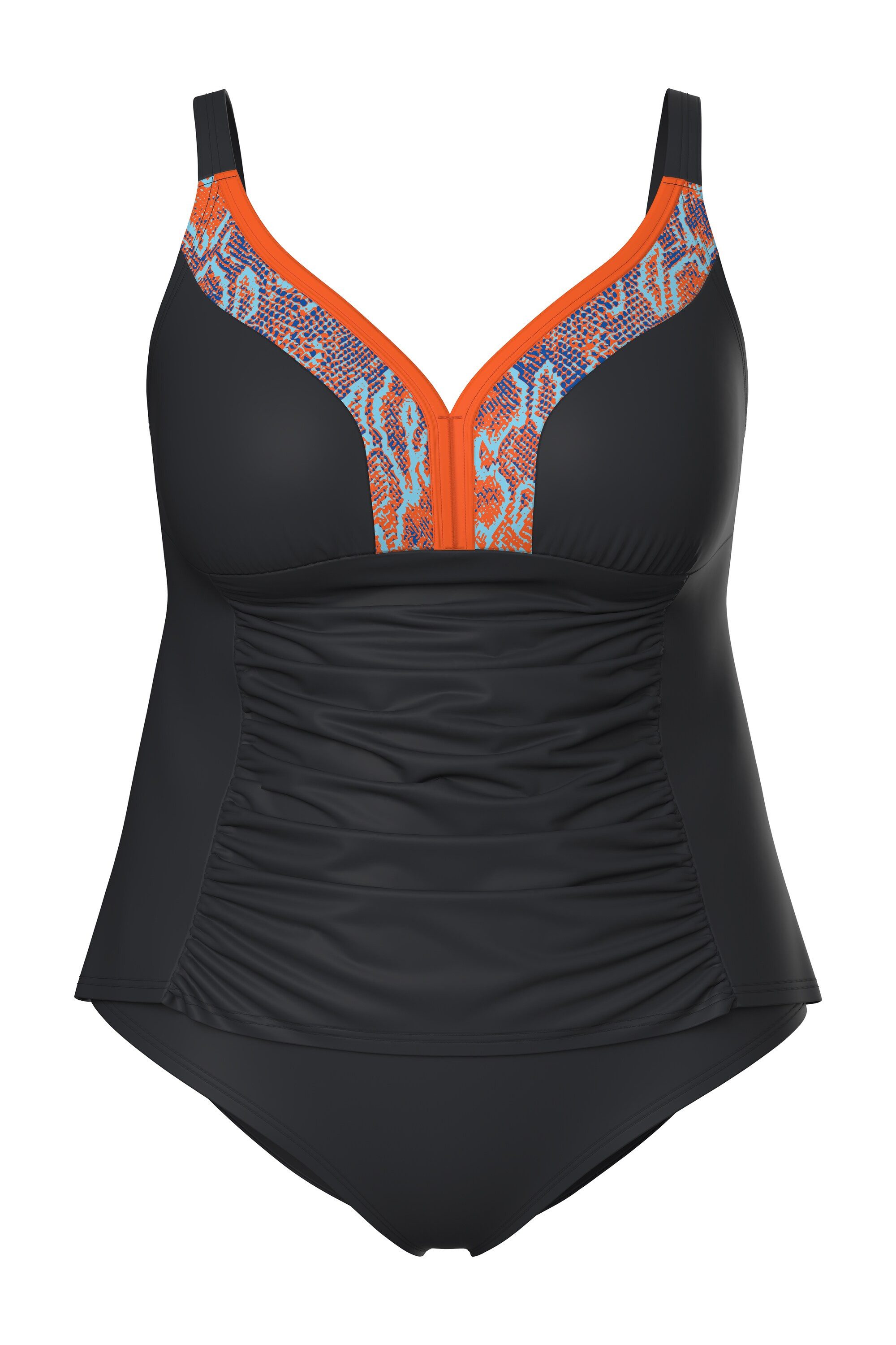 Ulla Popken Soft-BH Tankini Raffung Zierborte Softcups
