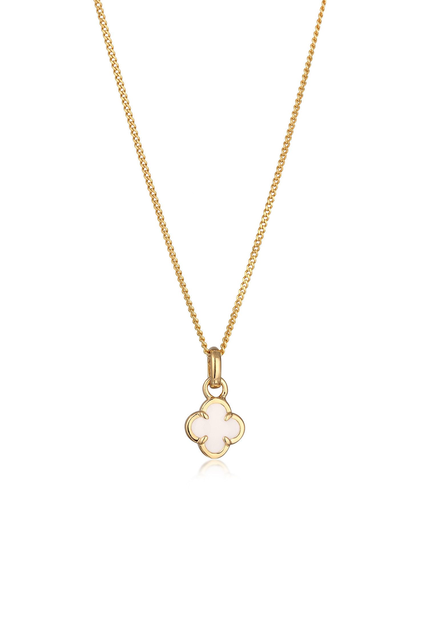 Elli Kette mit Anhänger Kleeblatt Emaille Anhänger 925 Sterling Silber verg günstig online kaufen