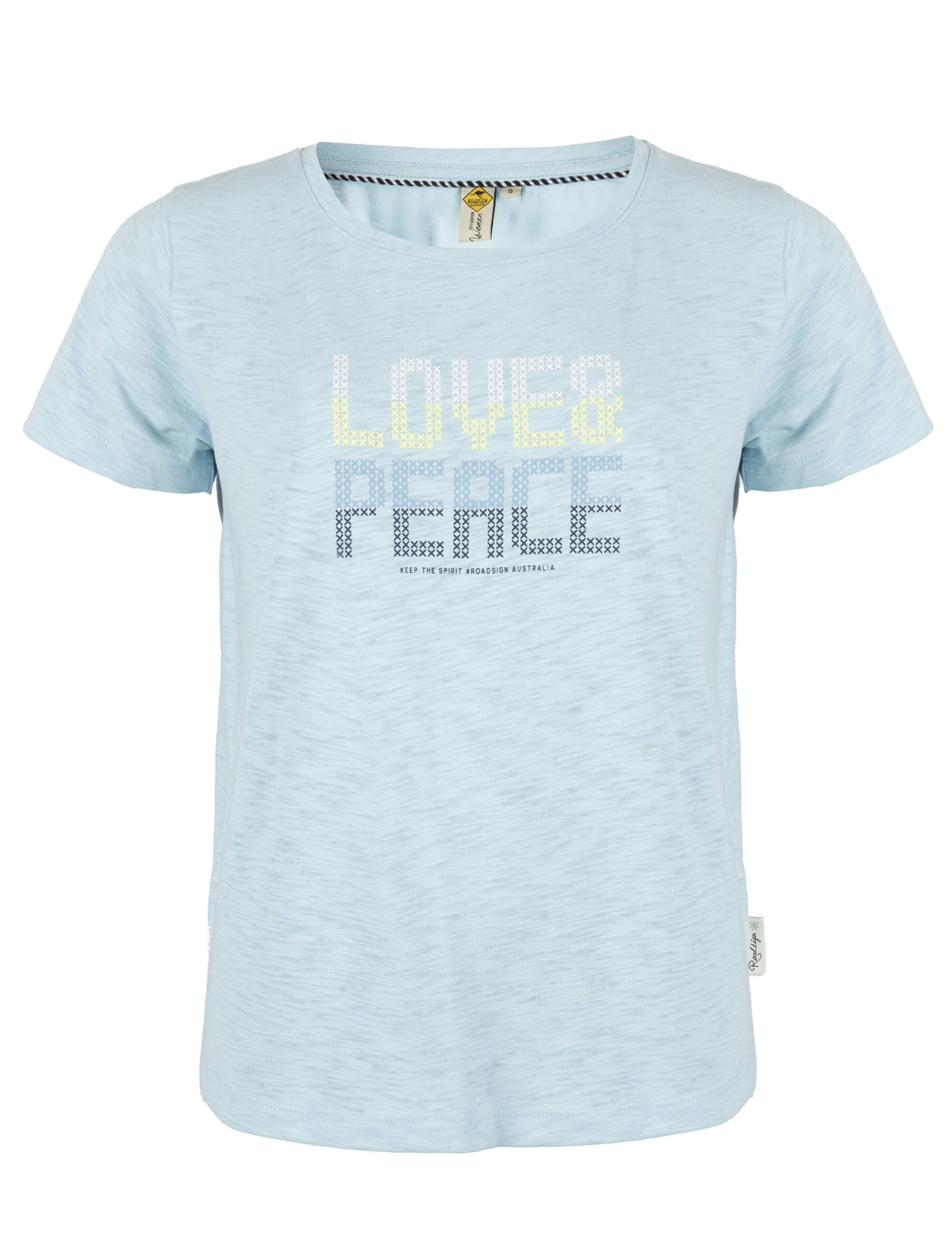 ROADSIGN australia T-Shirt Blue Ease (1, 1-tlg., 1) mit Schriftprint aus Baumwolle hautfreundlich und komfortabel