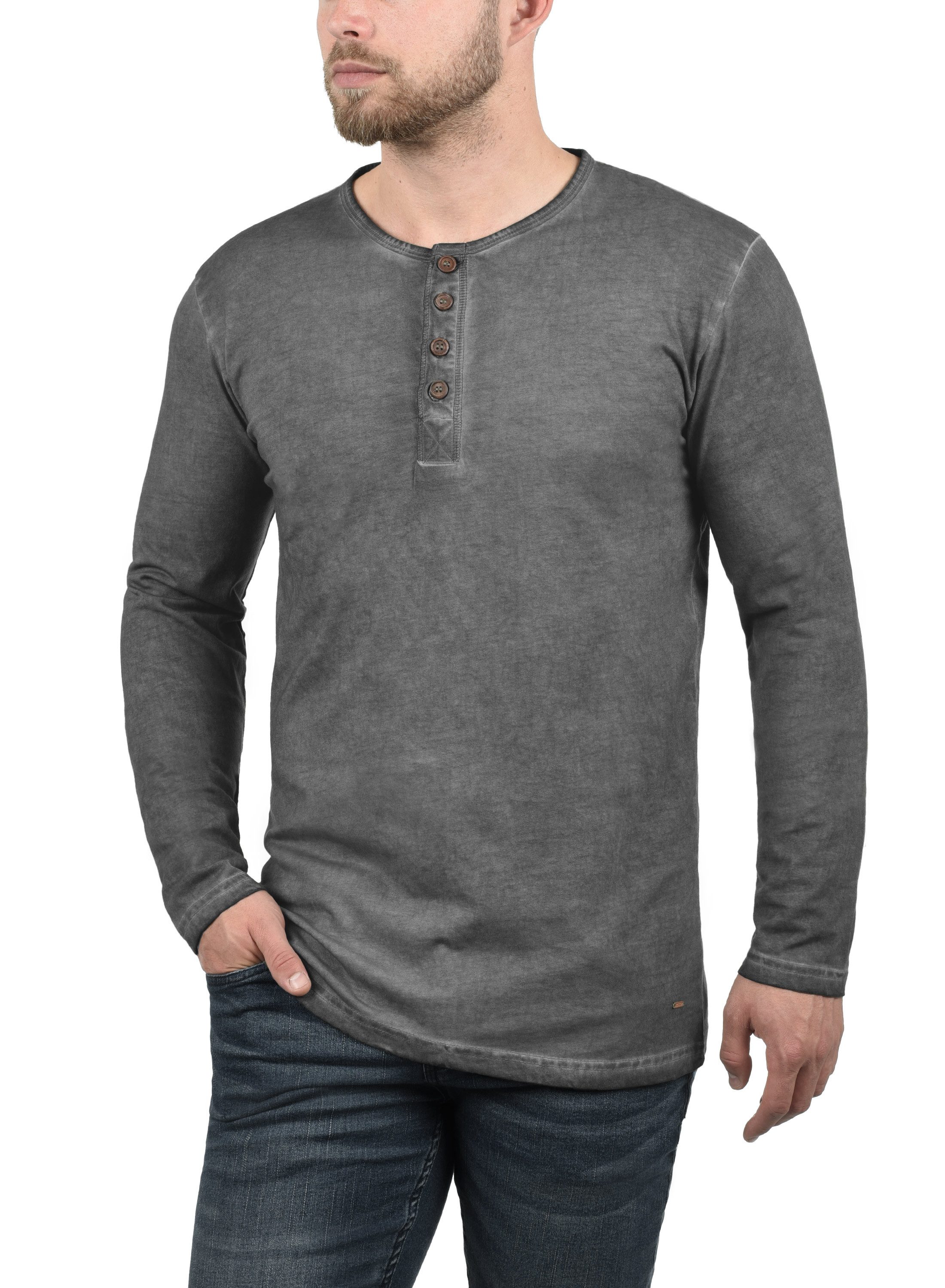 !Solid Rundhalsshirt SDTimur Longsleeve mit Used-Look günstig online kaufen