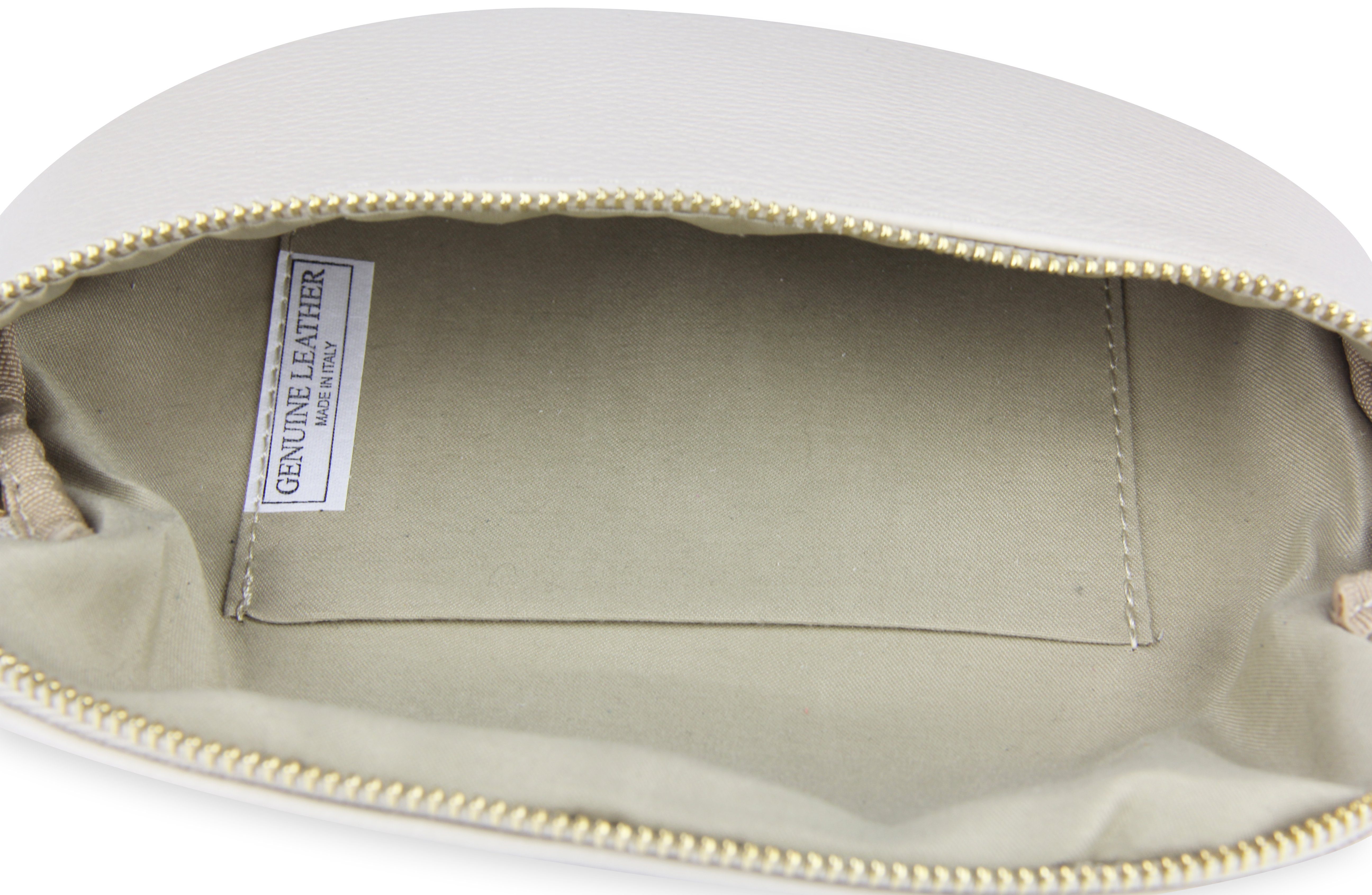 Frentree Umhängetasche Damen aus Echtleder, Made in Italy, Crossbody Schulter/Bauchtasche, mit silbernem Reißverschluss, verstellbarer Schulterriemen, Größe Max – Bild 5 von 5