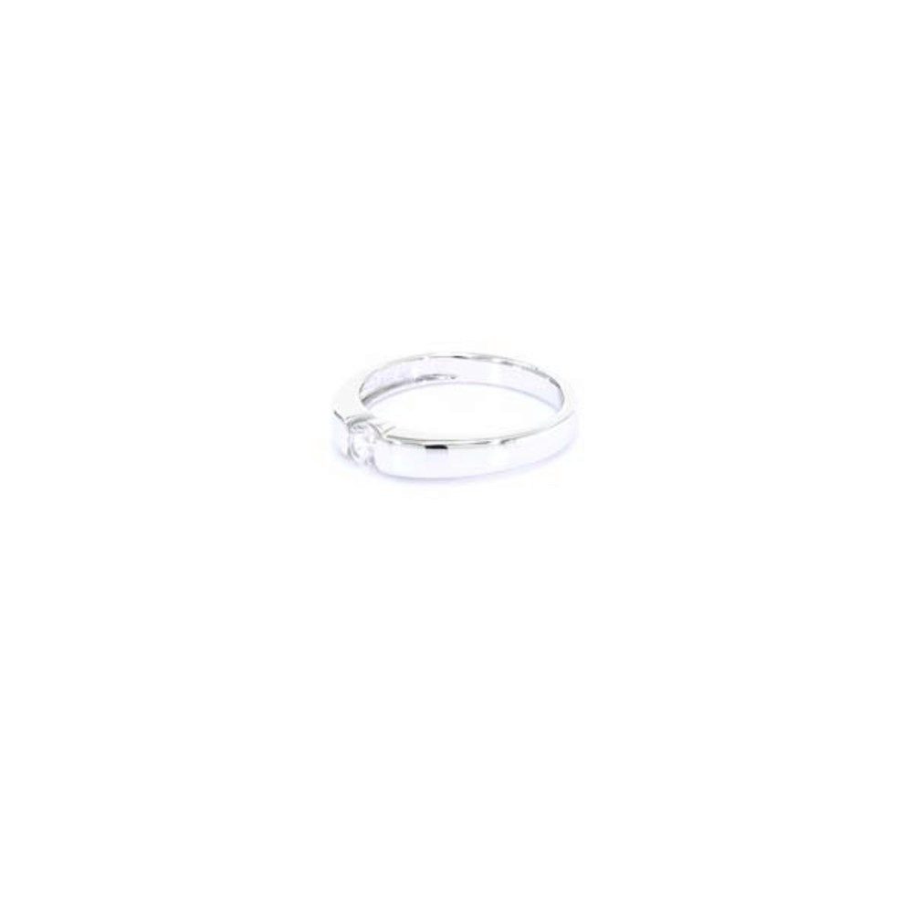 Cavill Solitärring Kambodschanischer Zirkon-Ring aus versilbertem Platin (1-tlg)
