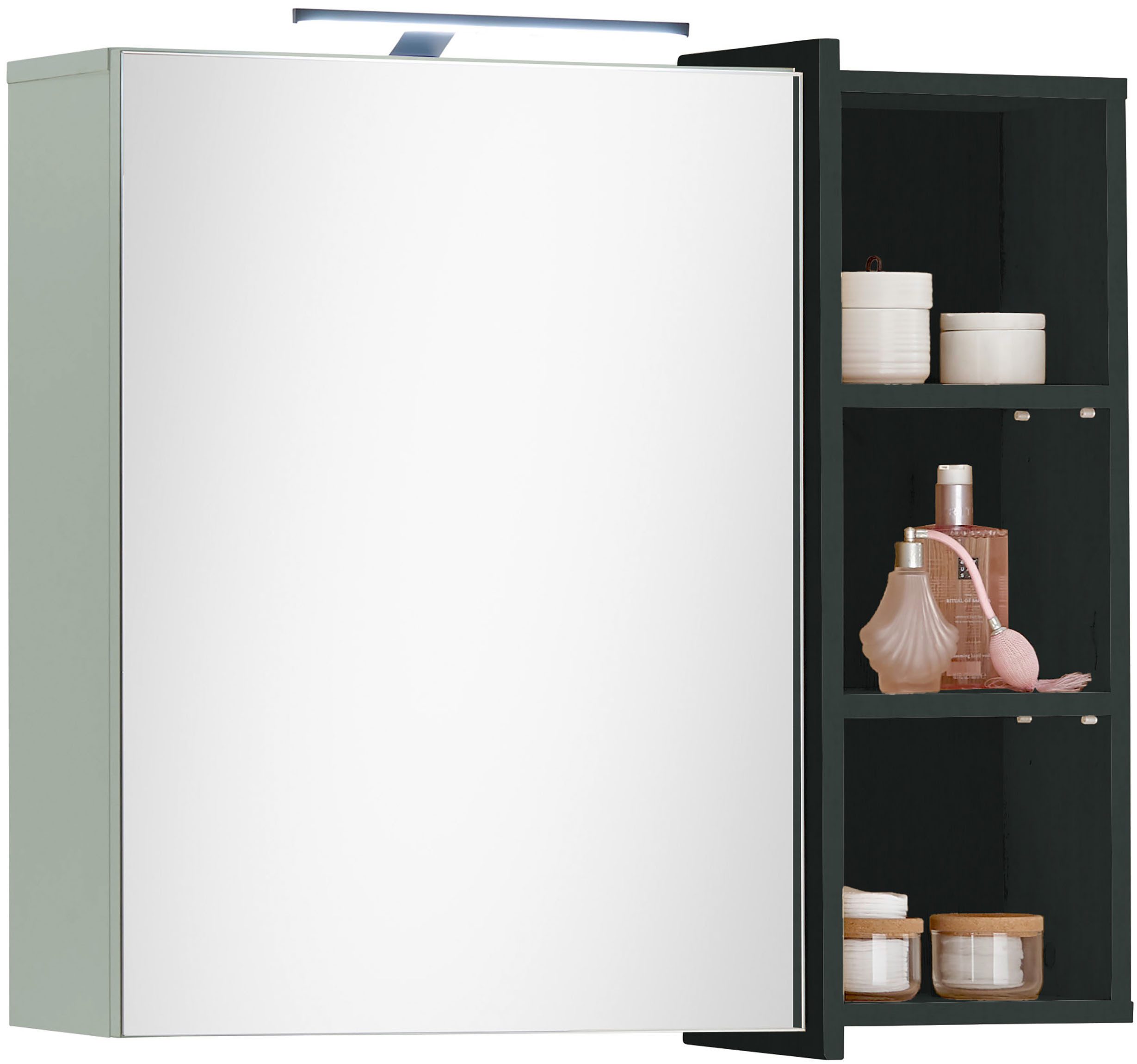 BASIC by Balculina Spiegelschrank Palermo, BxHxT 80x72x22 cm (1-St) Breite 60cm, Softclose, LED-Beleuchtung