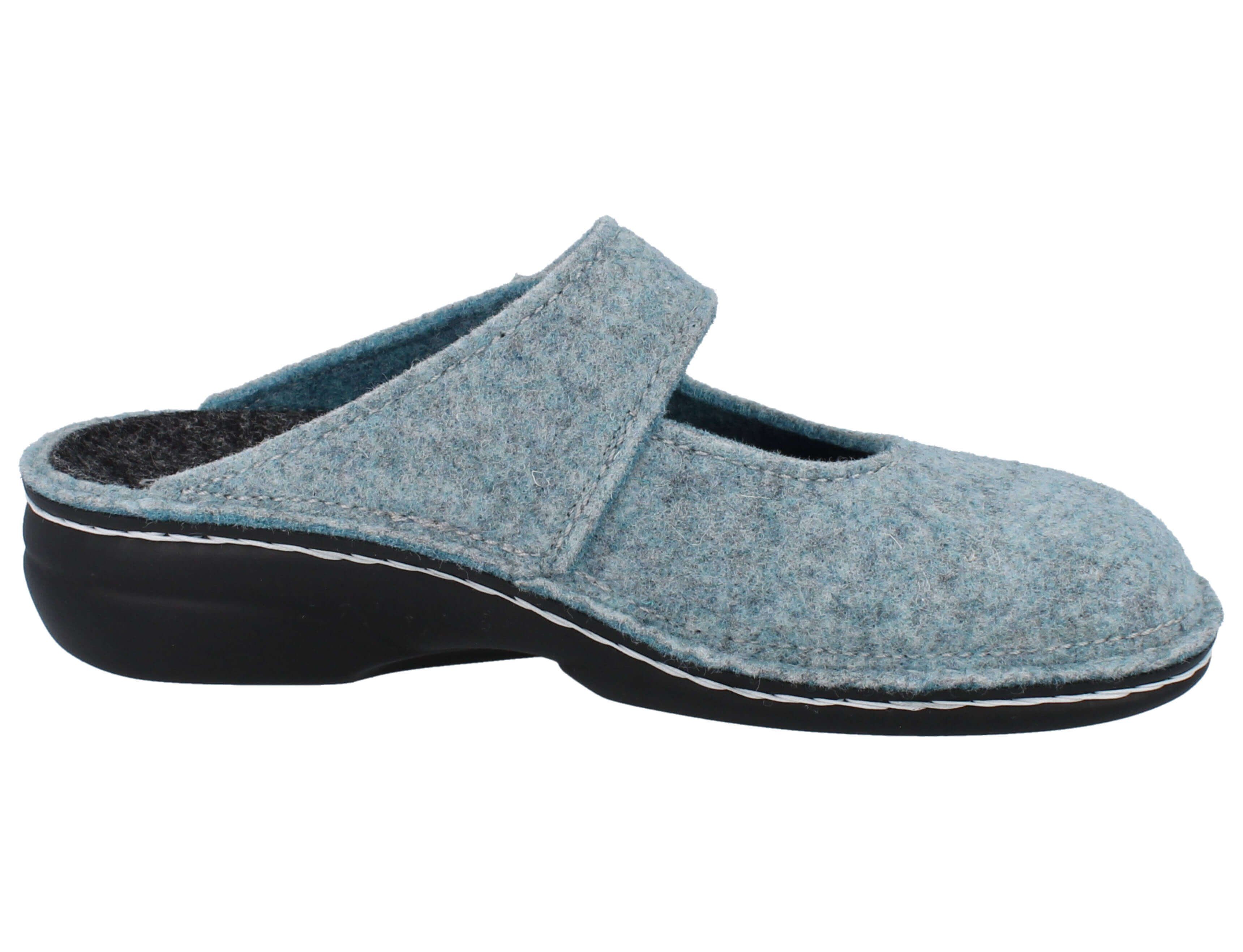 Finn Comfort FINN COMFORT Arlberg Damen Hausschuhe hellblau Filz - Größe: 38 Clog Wechselfußbett