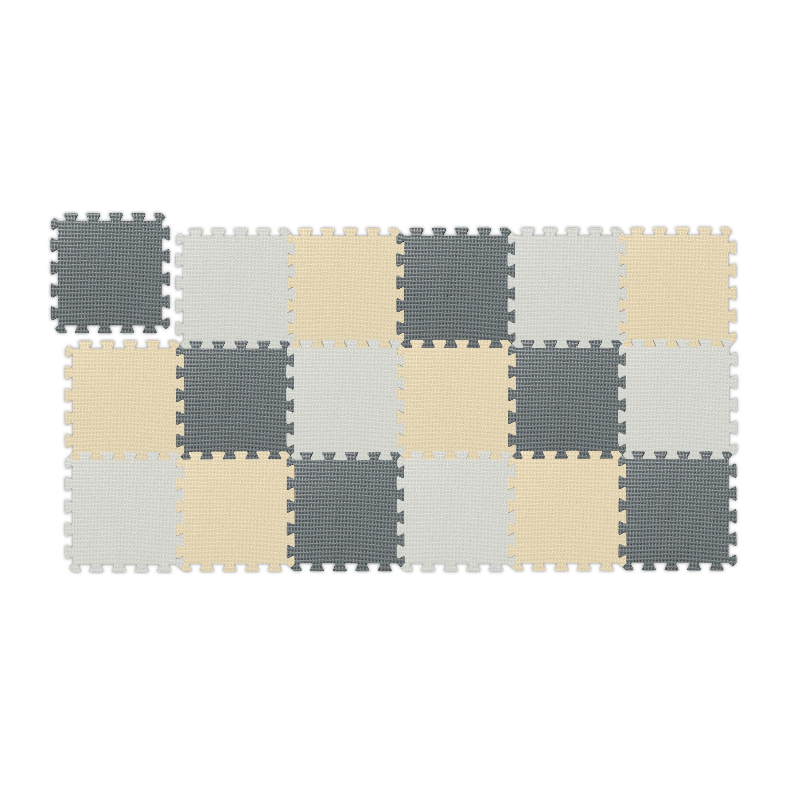 relaxdays Spielmatte Puzzlematte 3-farbig Set, Design günstig online kaufen
