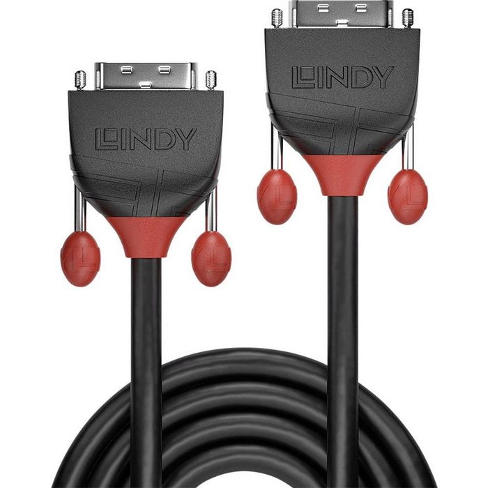 Lindy 2m DVI-D Single Link Kabel Black Line HDMI-Kabel