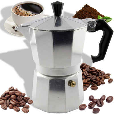 Retoo Espressokocher Espressokocher 600 ml Kaffeekocher Kaffeebereiter Espressokanne, Traditioneller Kaffeegeschmack, Haltbarkeit, Vielseitigkeit