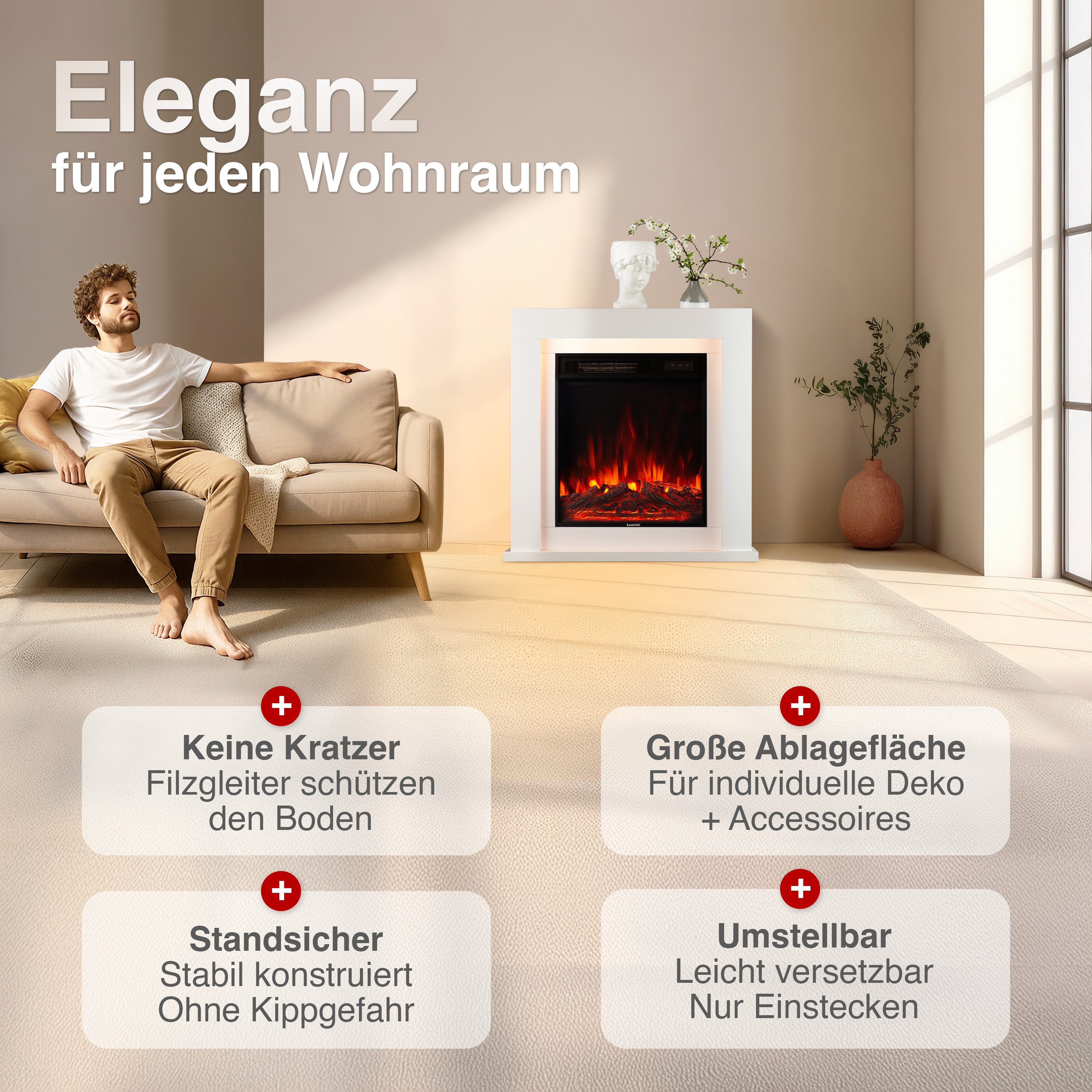 KAMINIO Elektrokamin MATTI, Elektrischer Kamin mit günstig online kaufen