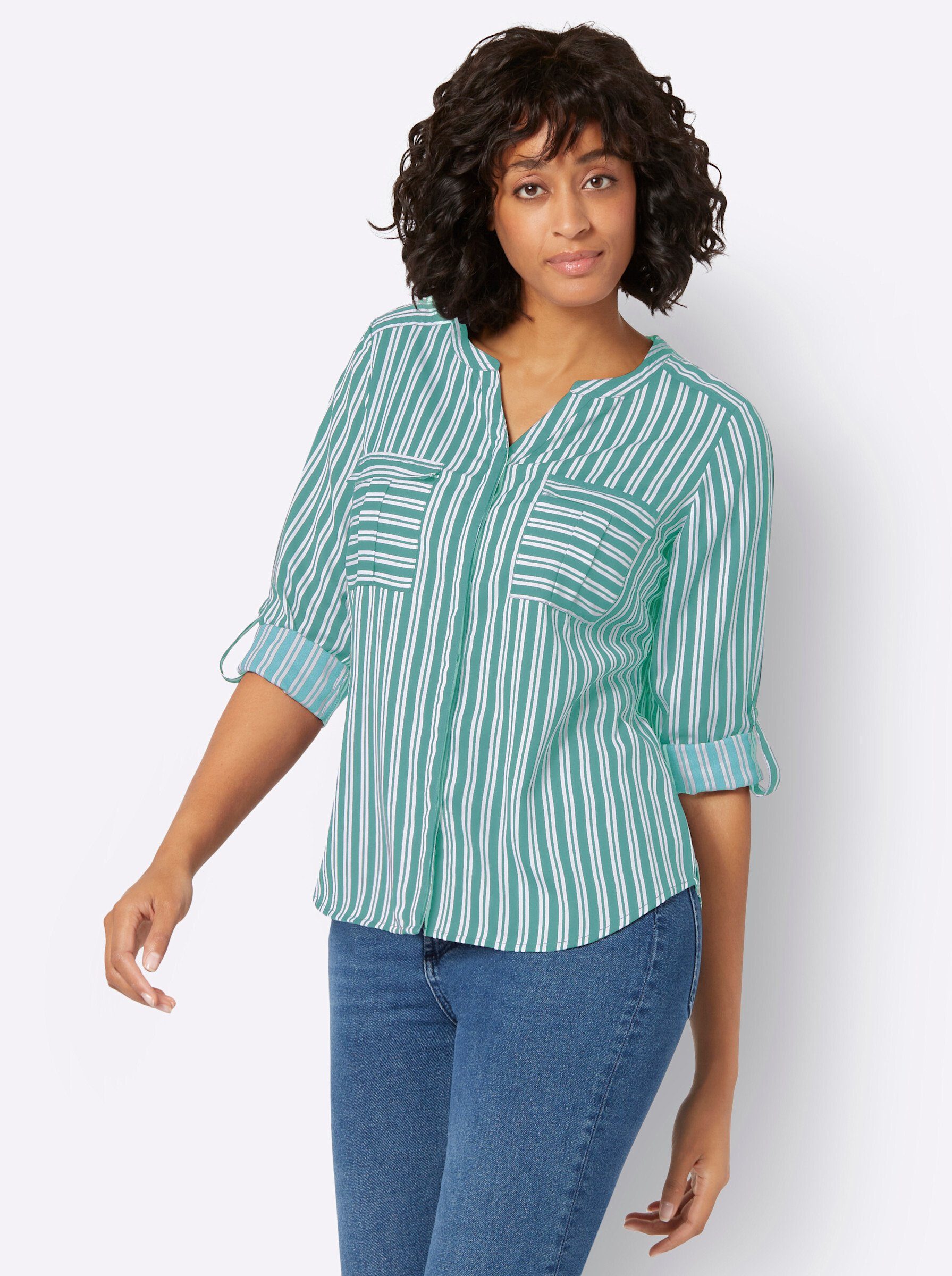Klassische Bluse Streifenbluse