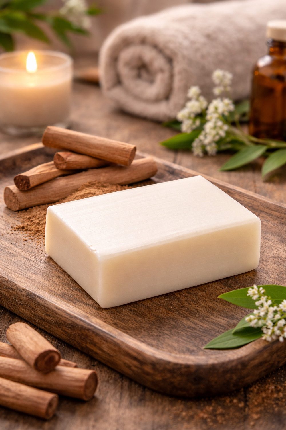 Haslinger Duschpflege Sandelholz, 1-tlg., festes Duschbad und Shampoo 100 g