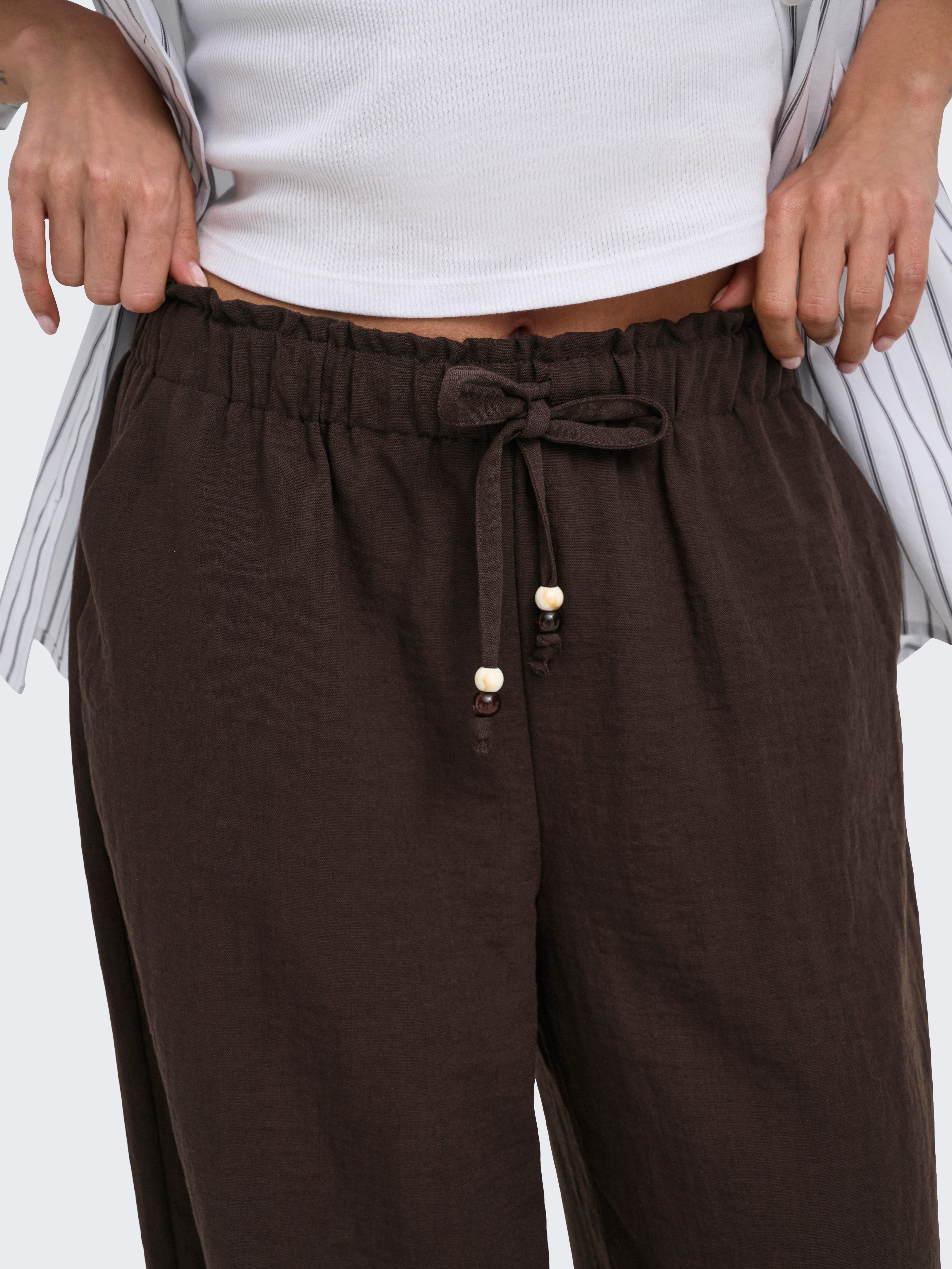 ONLY Schlupfhose ONLEMMIA MW PULL-UP X-WIDE PANT PNT Materialmix, Regular Waist – Bild 2 von 5