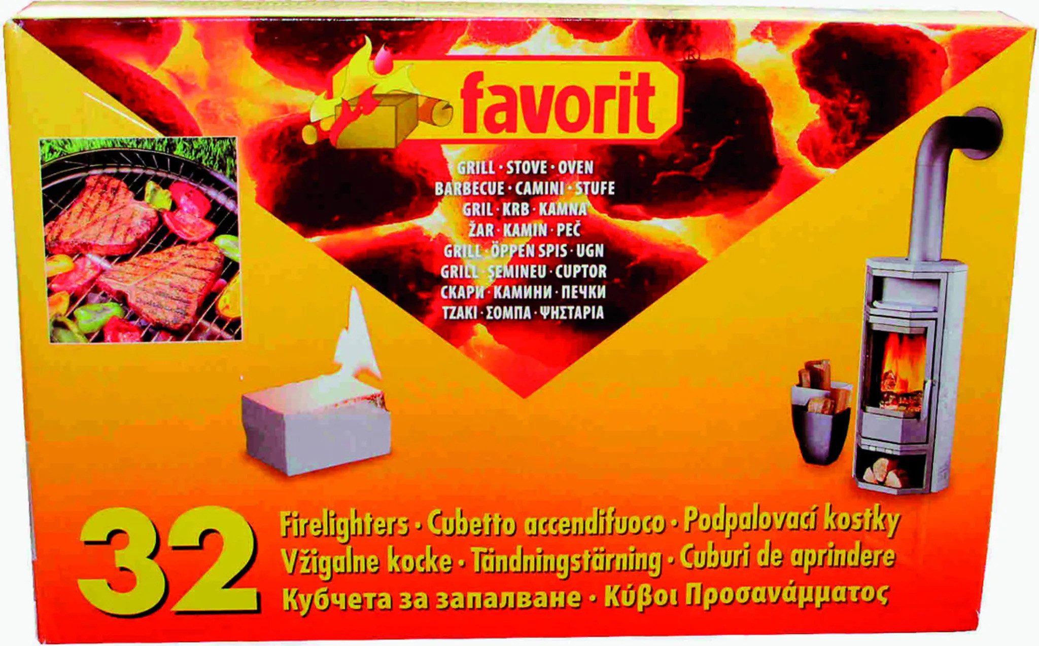 favorit Grillanzünder Favorit Anzündwürfel 32er 00163629, (1-St)