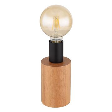 etc-shop LED Tischleuchte, Leuchtmittel nicht inklusive, Vintage Tischlampe Holz Schreibtischlampe Industrial