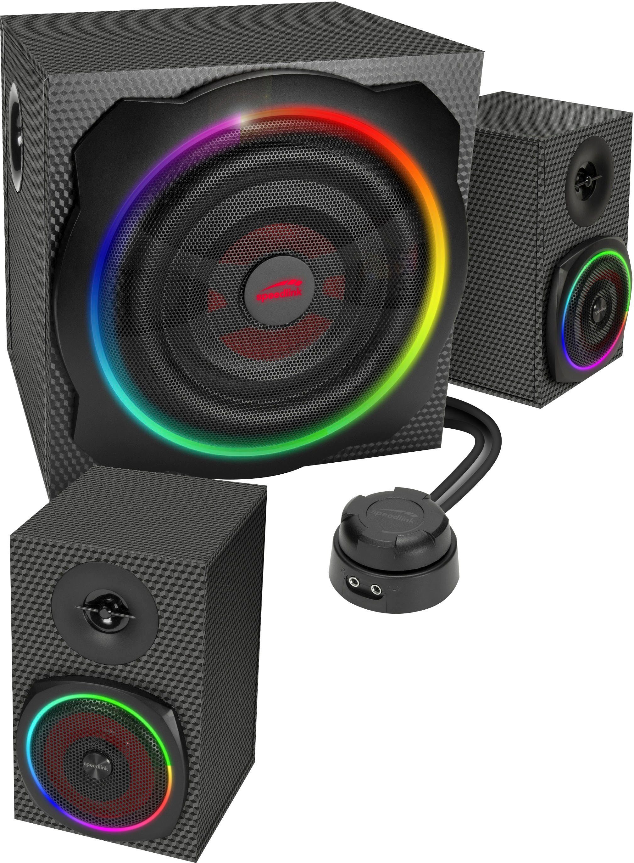 Speedlink GRAVITY CARBON (Bluetooth, 120 2.1 2.1 PC-Lautsprecher W) RGB