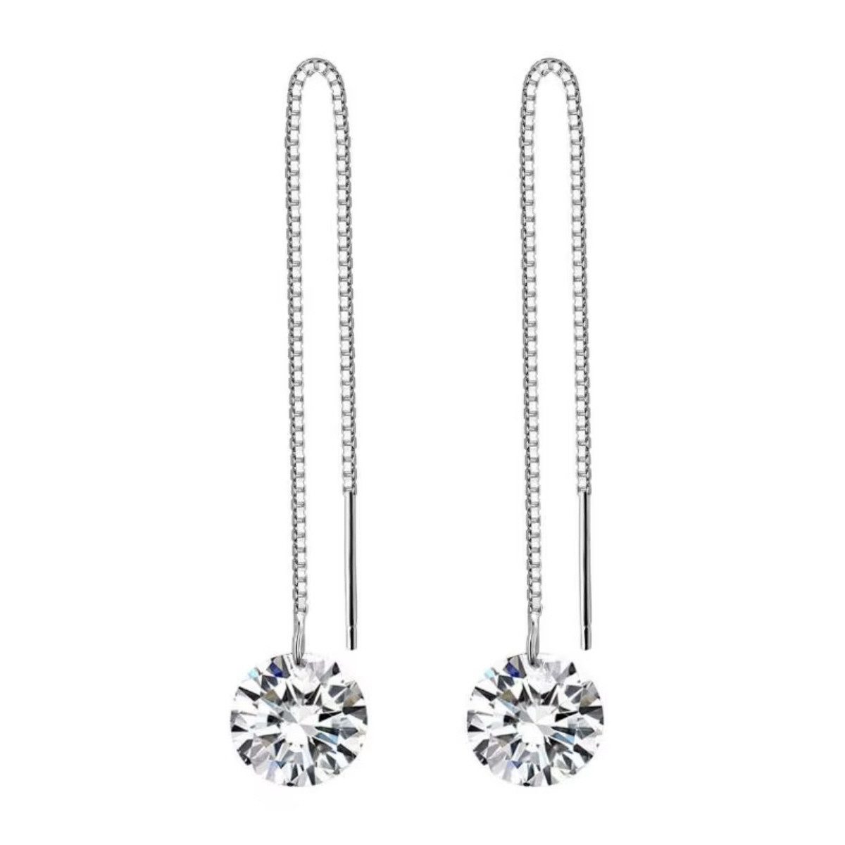 Paar Ohrhänger Ohrschmuck lange Ohrhänger Damenohrringe Ohrstecker Zirkonia